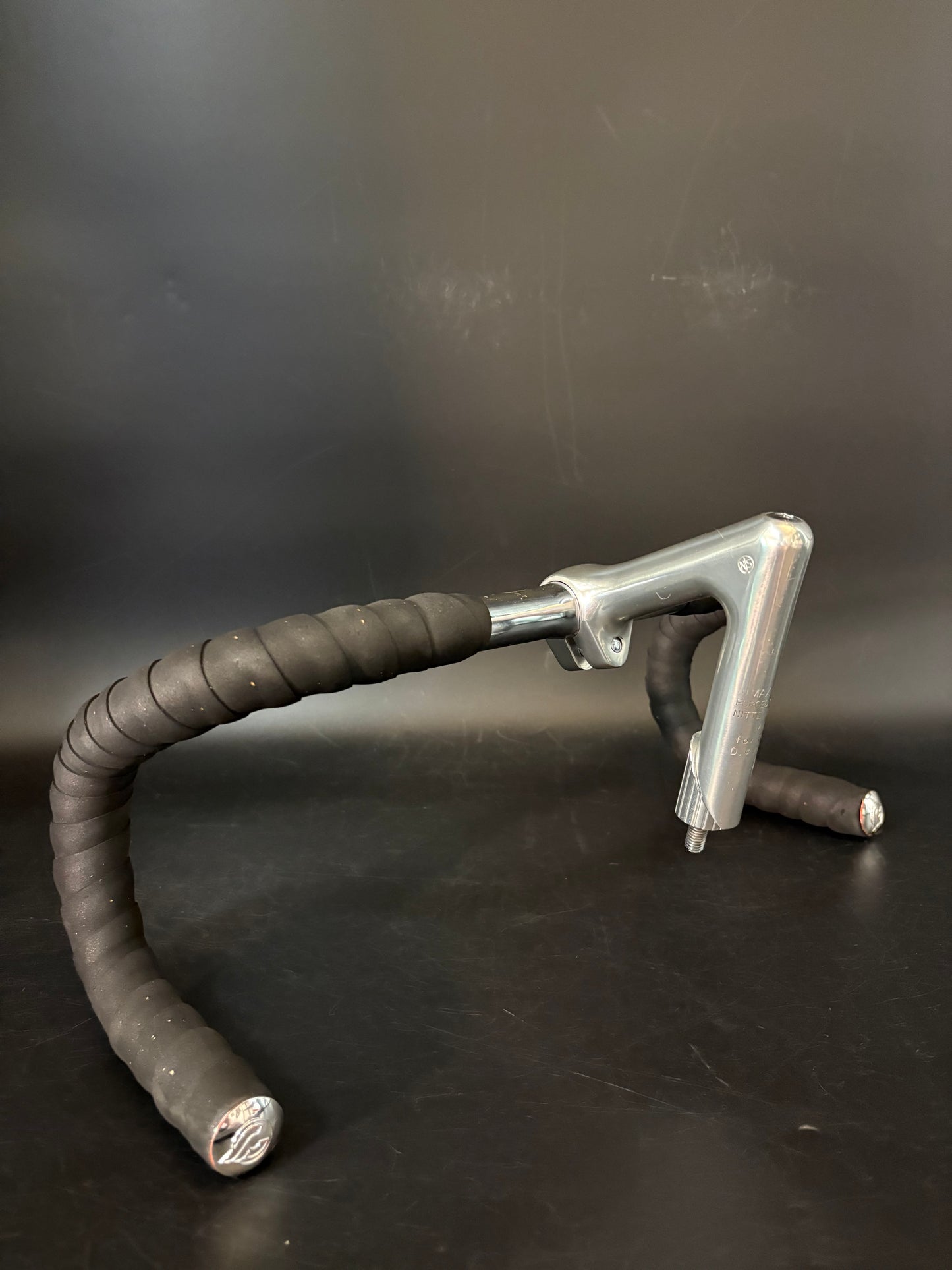 Nitto Fuji Olympiade Drop Handlebar Silver 39cm + Nitto Jaguar Stem 100mm 25.4