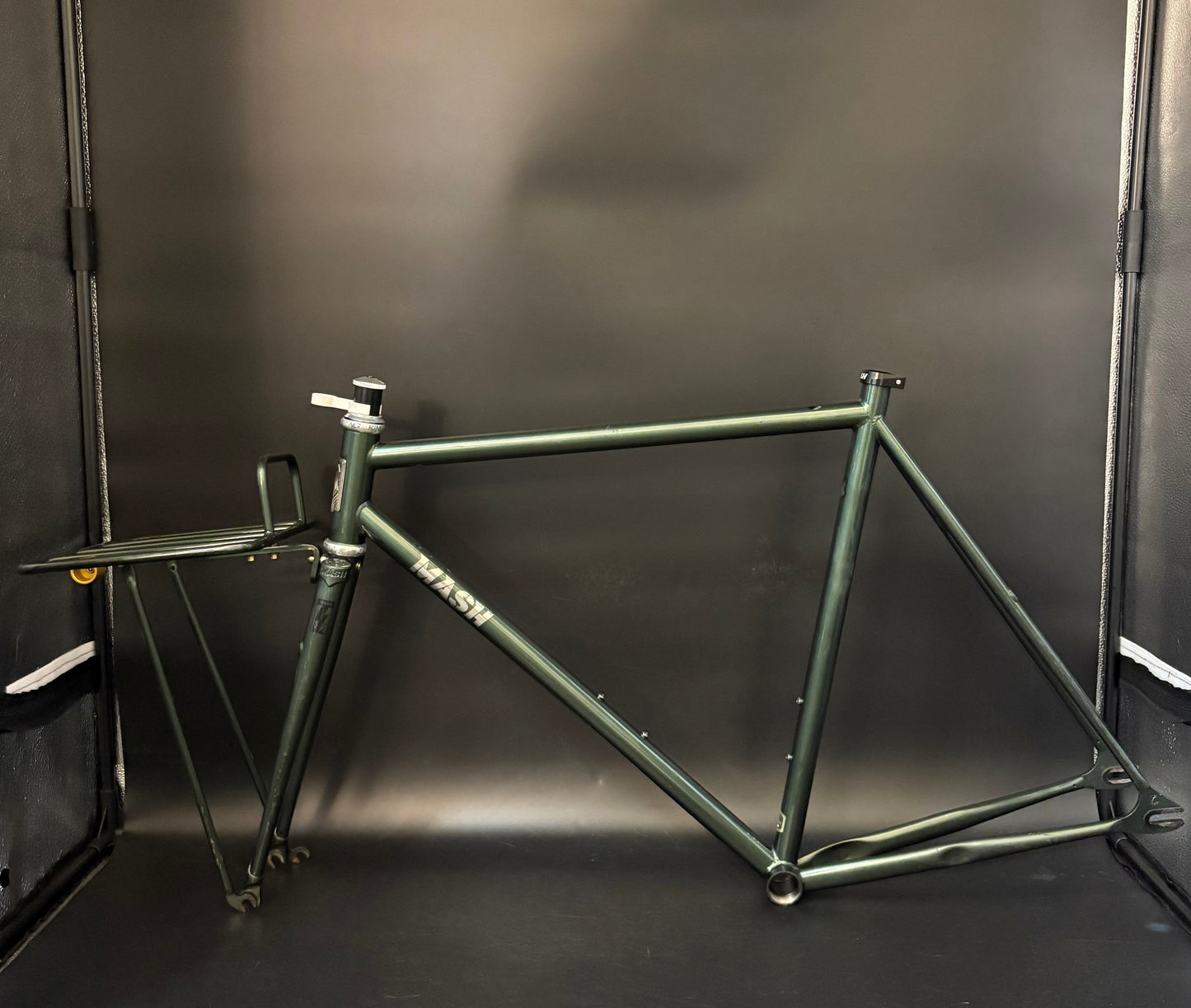 Mash Steel Frameset Green 55cm w/ Mash Rack + Camo ILE x Mash Rack Bag