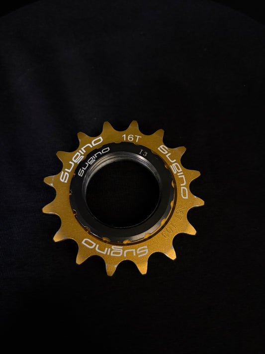 Sugino Gold Cog Splined 16t w/ Lockring