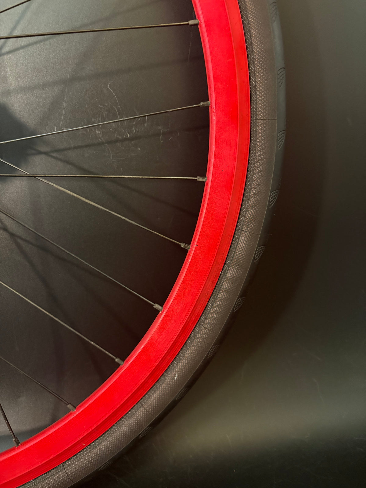 Velocity Deep V / Phil Wood Wheelset Red 32h