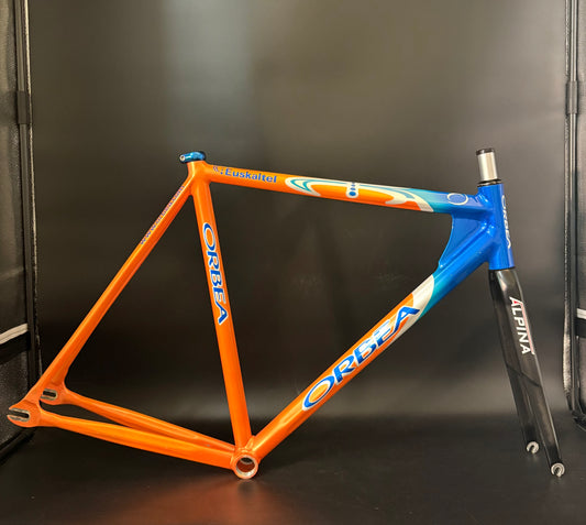Orbea Lobular Pista Frameset Team Euskaltel Orange/Blue 57sm ST 54cm TT
