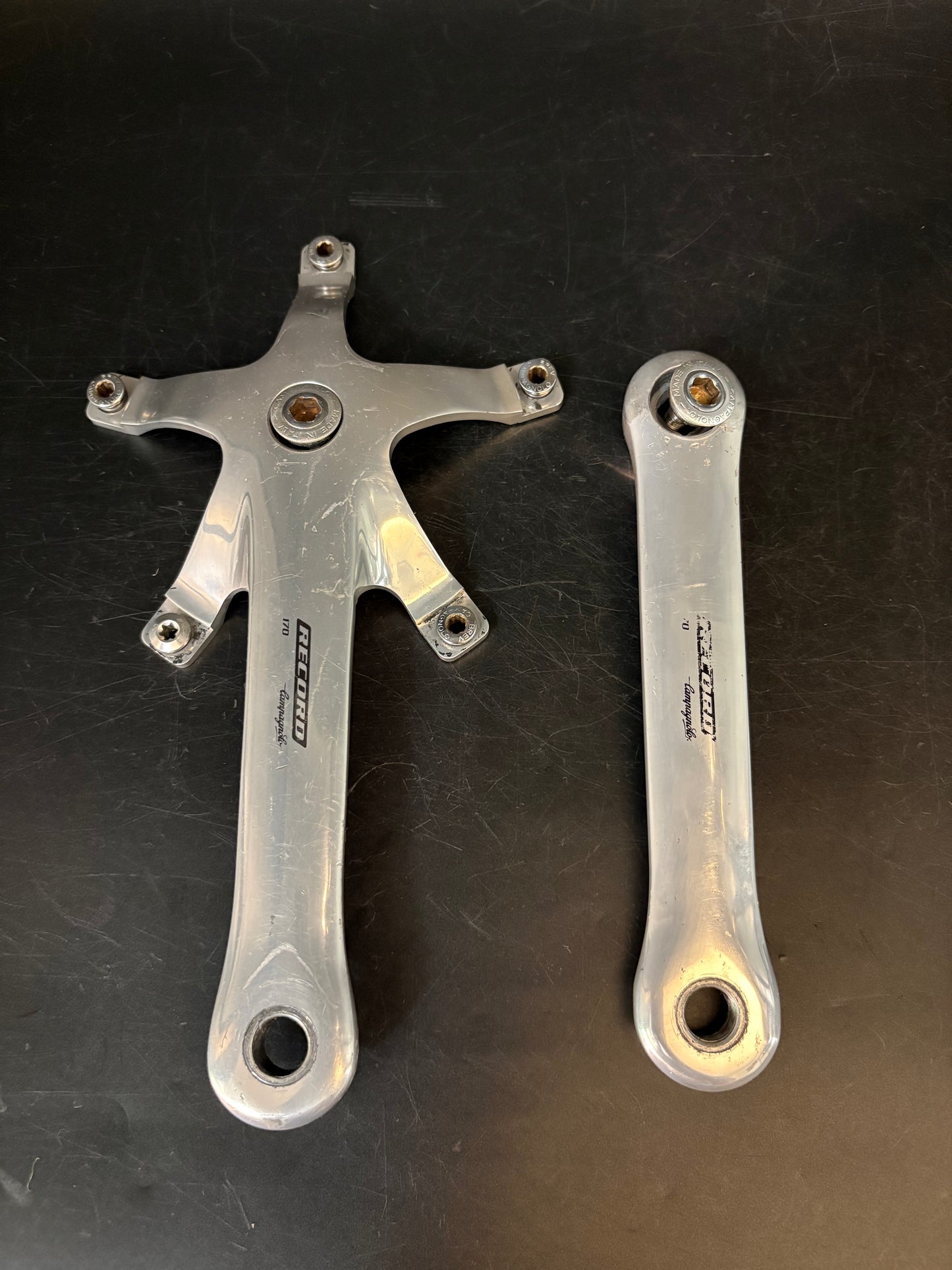 Campagnolo Record Pista Cranks Silver 170mm