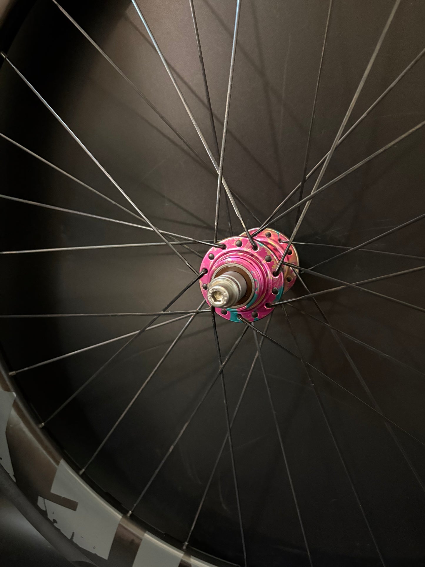 Honey Wheel Co Carbon Clincher 60mm / Phil Wood x Mash SF Pink Splatter LF Wheelset 32/28h