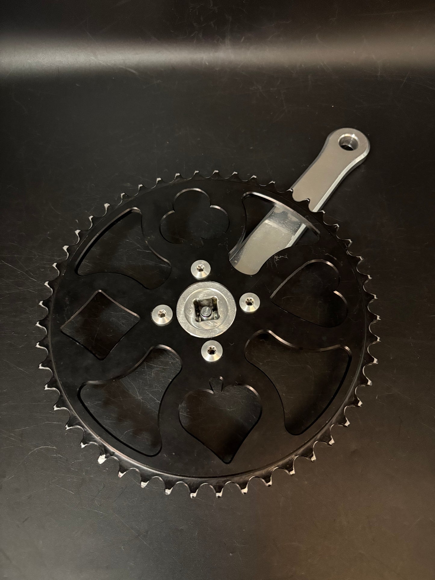 Paul Royal Flush Crankset Silver/Black 165mm 48t