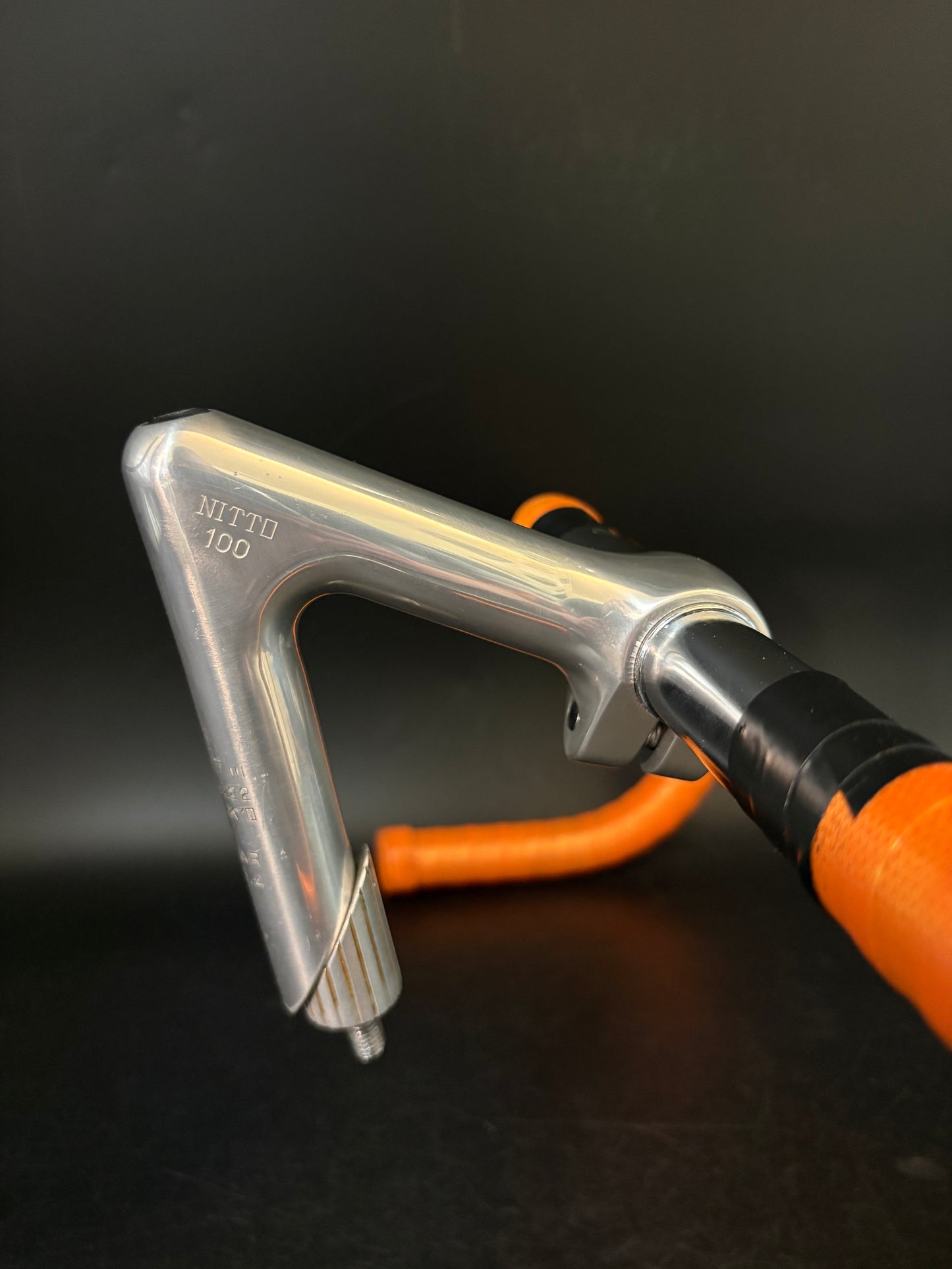 Nitto B123 Track Drop Handlebar Silver 44cm + Nitto Jaguar Quill Stem 100mm 25.4 NJS