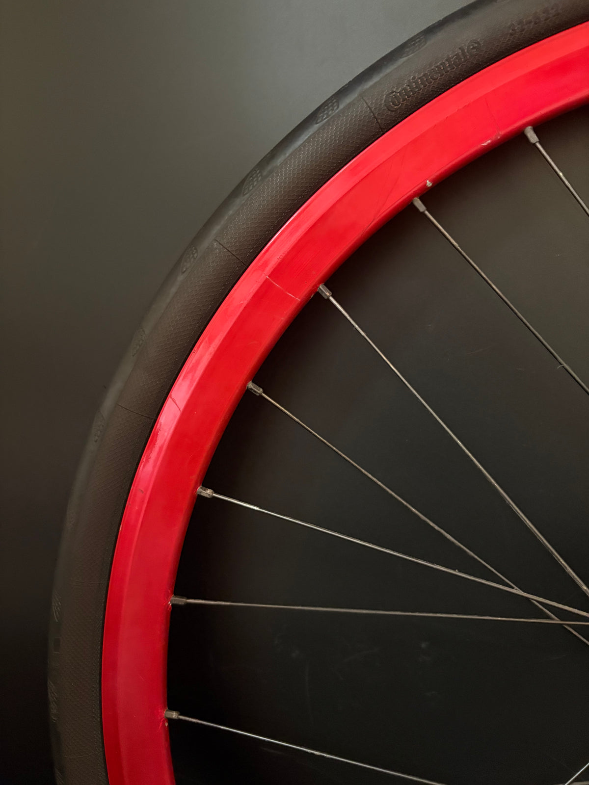 Velocity Deep V / Phil Wood Wheelset Red 32h