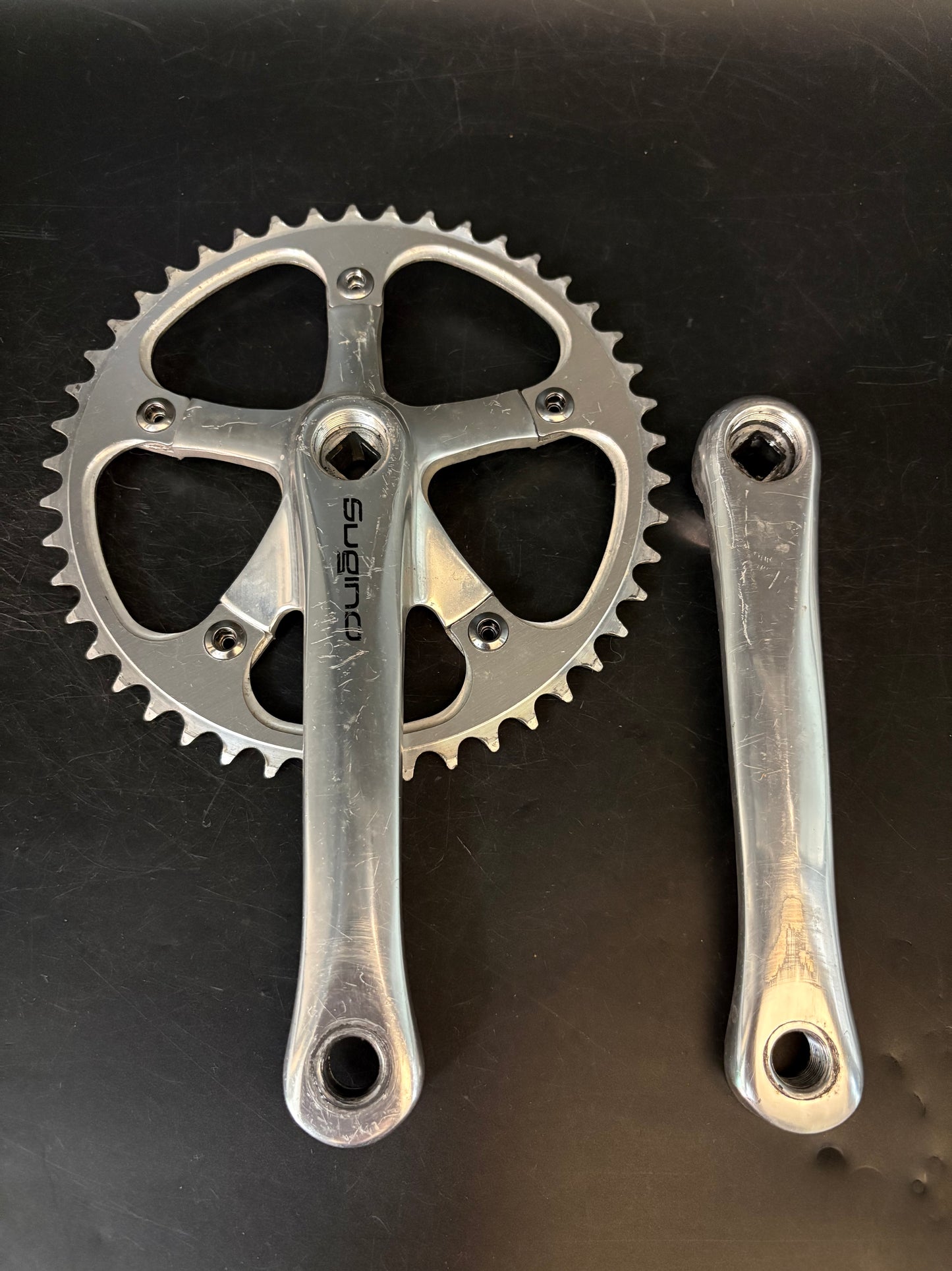 Sugino Messenger Crankset Silver 165mm 46t 130bcd