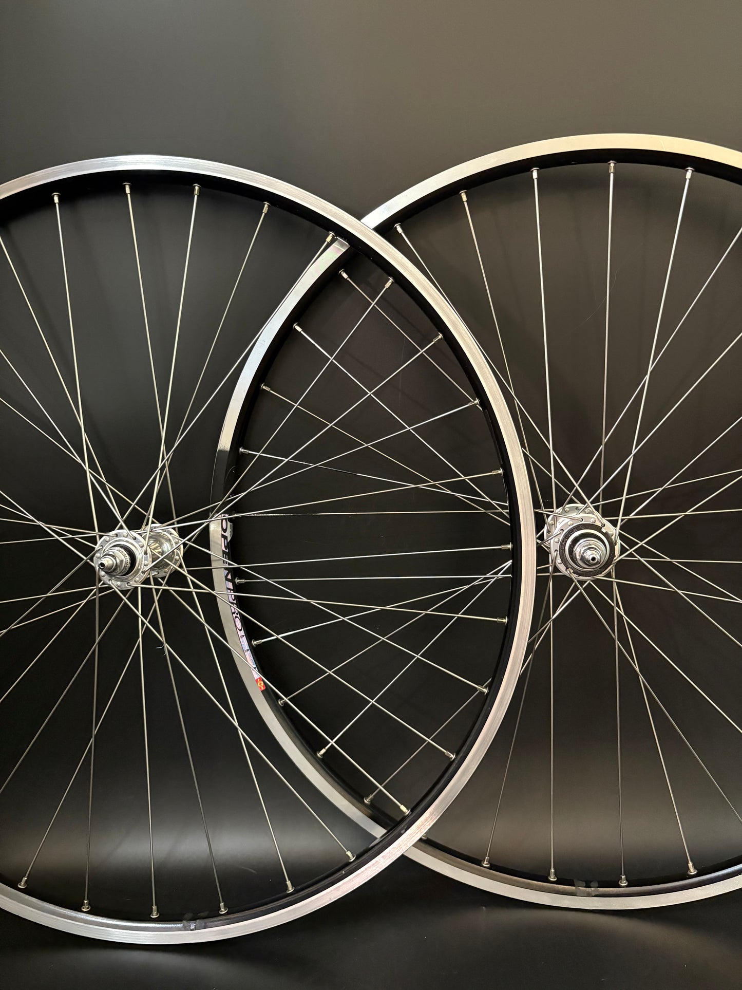 Mavic Open Pro Black Machined / Dura Ace 7710 Low Flange Wheelset 32h