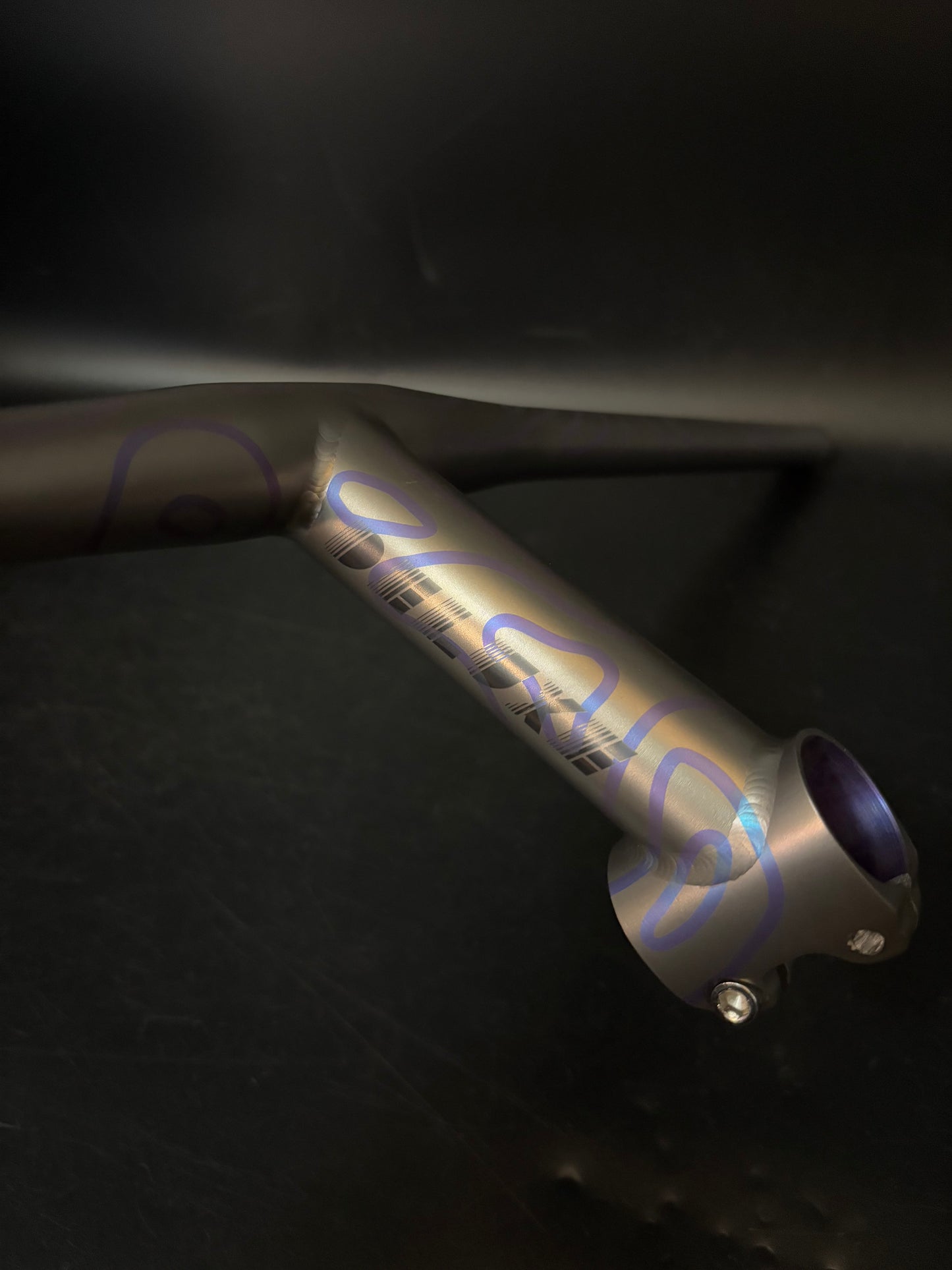 Deluxe Ti Custom Anodized Integrated Flat Handlebar / Stem 720mm 120mm 17deg