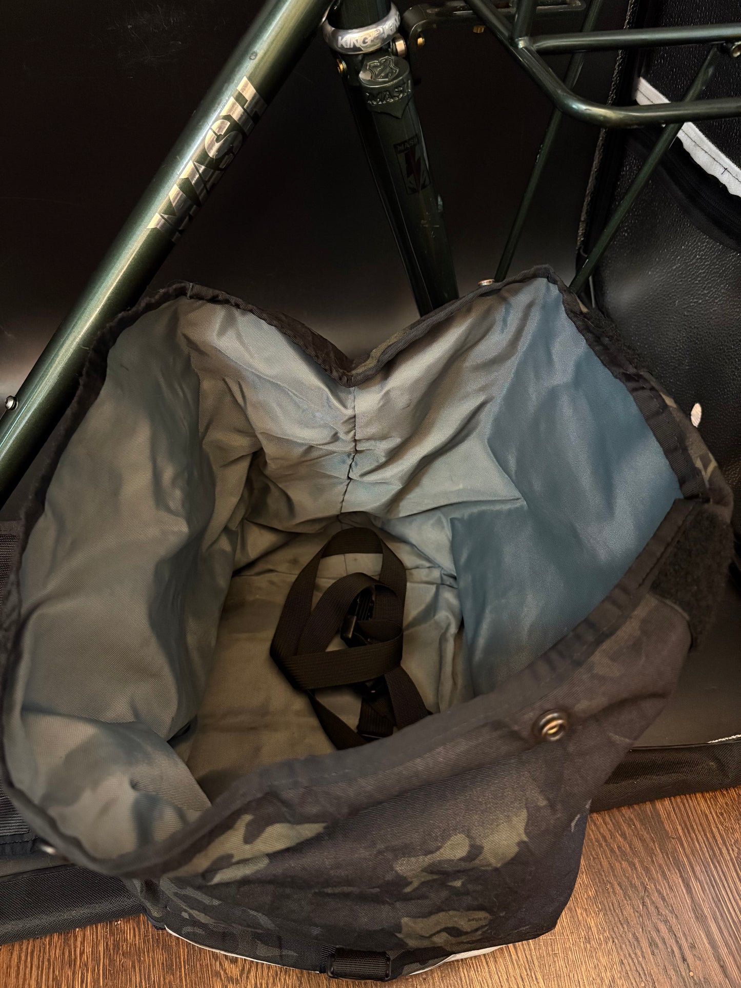 Mash Steel Frameset Green 55cm w/ Mash Rack + Camo ILE x Mash Rack Bag