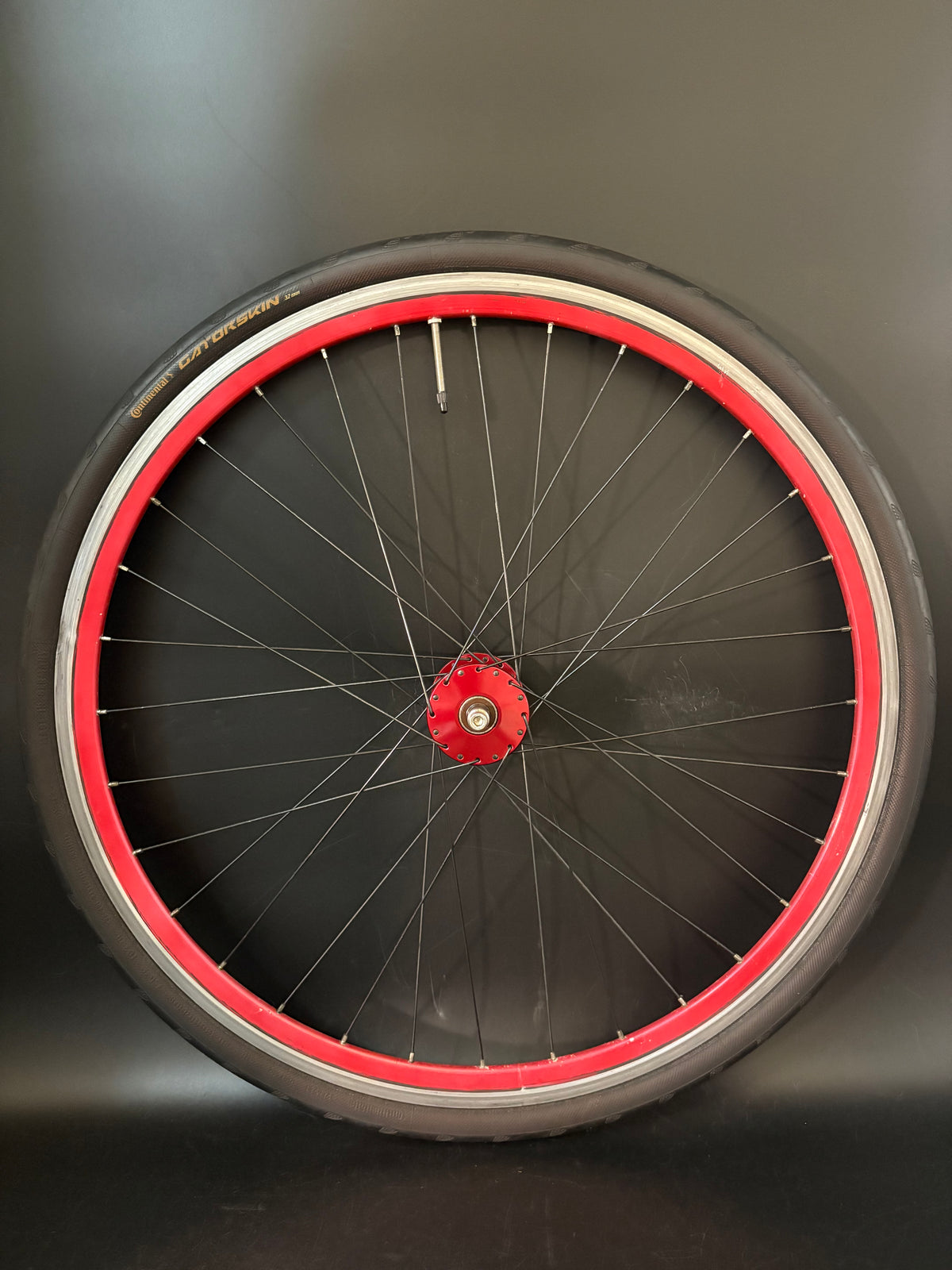 Velocity Deep V / Phil Wood Wheelset Red 32h