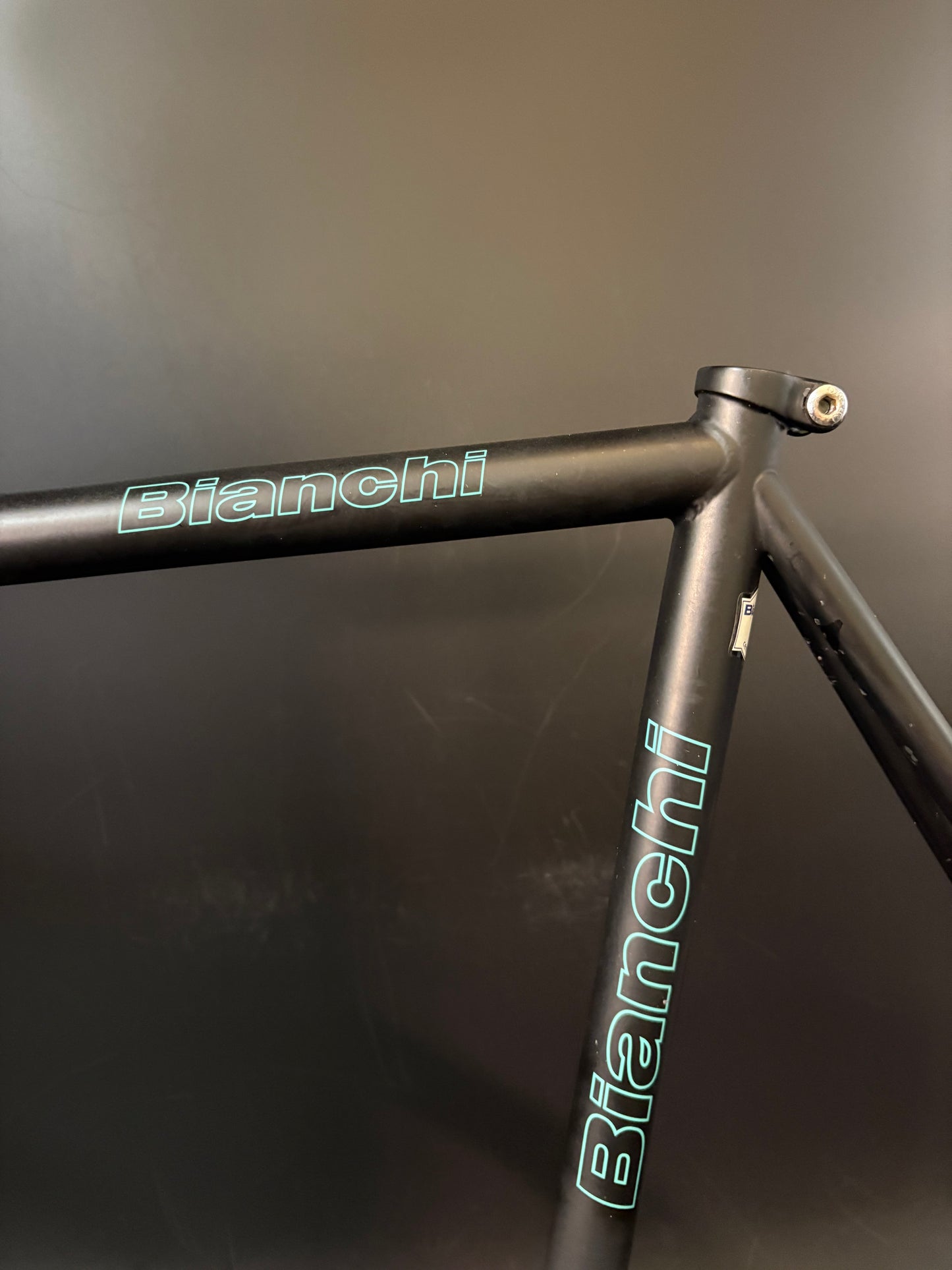 Bianchi Pista Frameset Black 57cm w/ Crankset + Saddle
