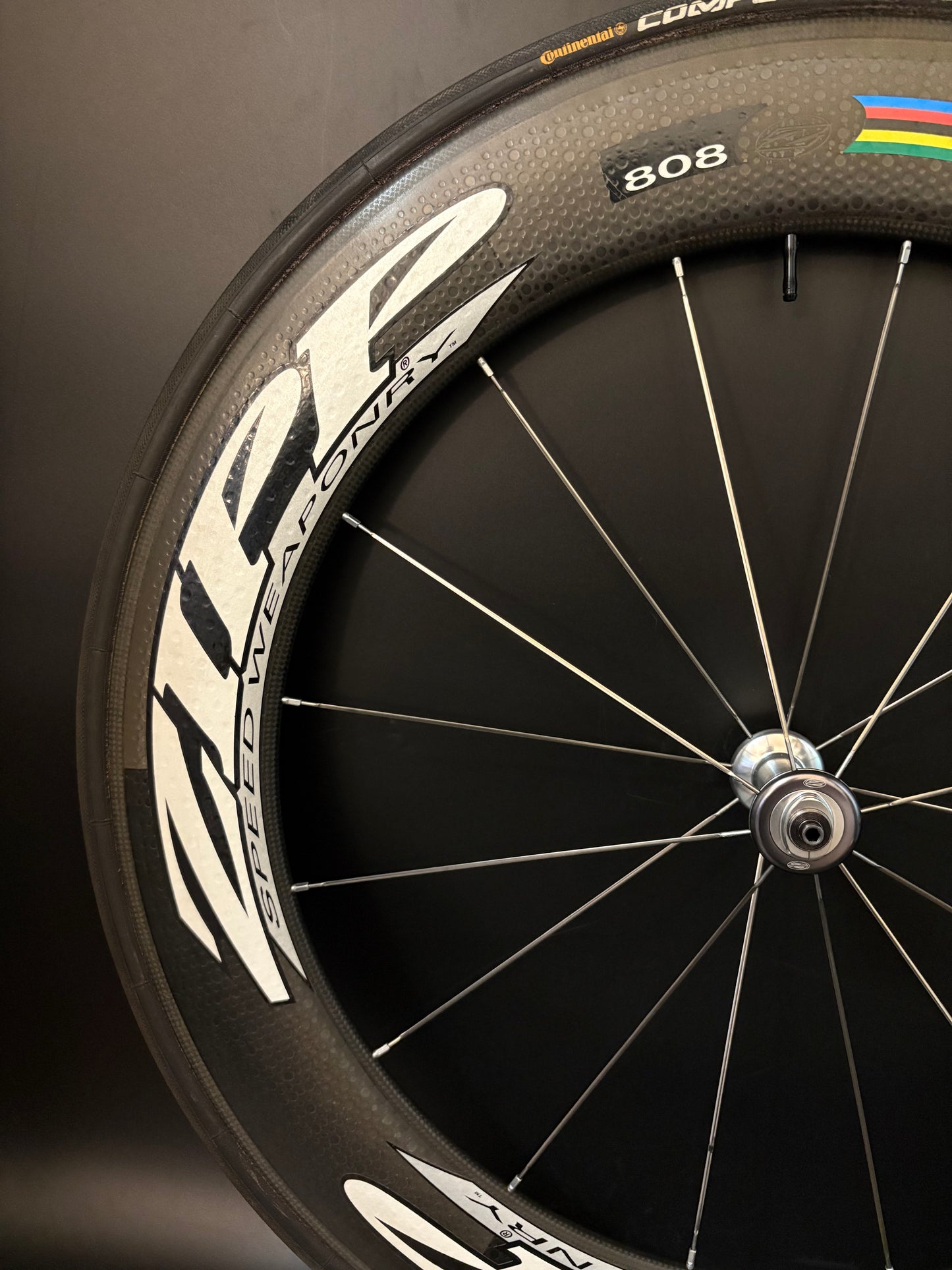 Zipp 808 Tubular Front Wheel Carbon 16h