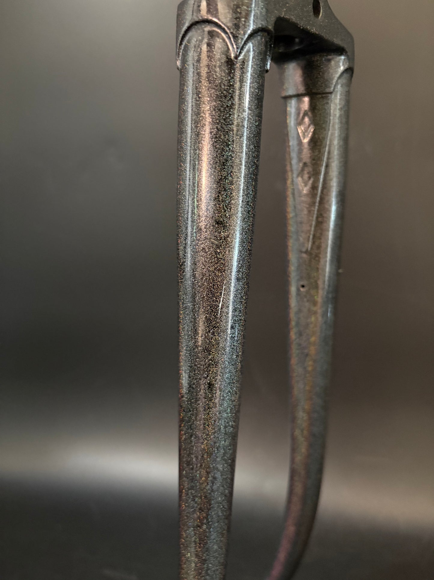 Unbranded Columbus Tubing Fork Grey Rainbow Sparkle 1” Threaded 147mm