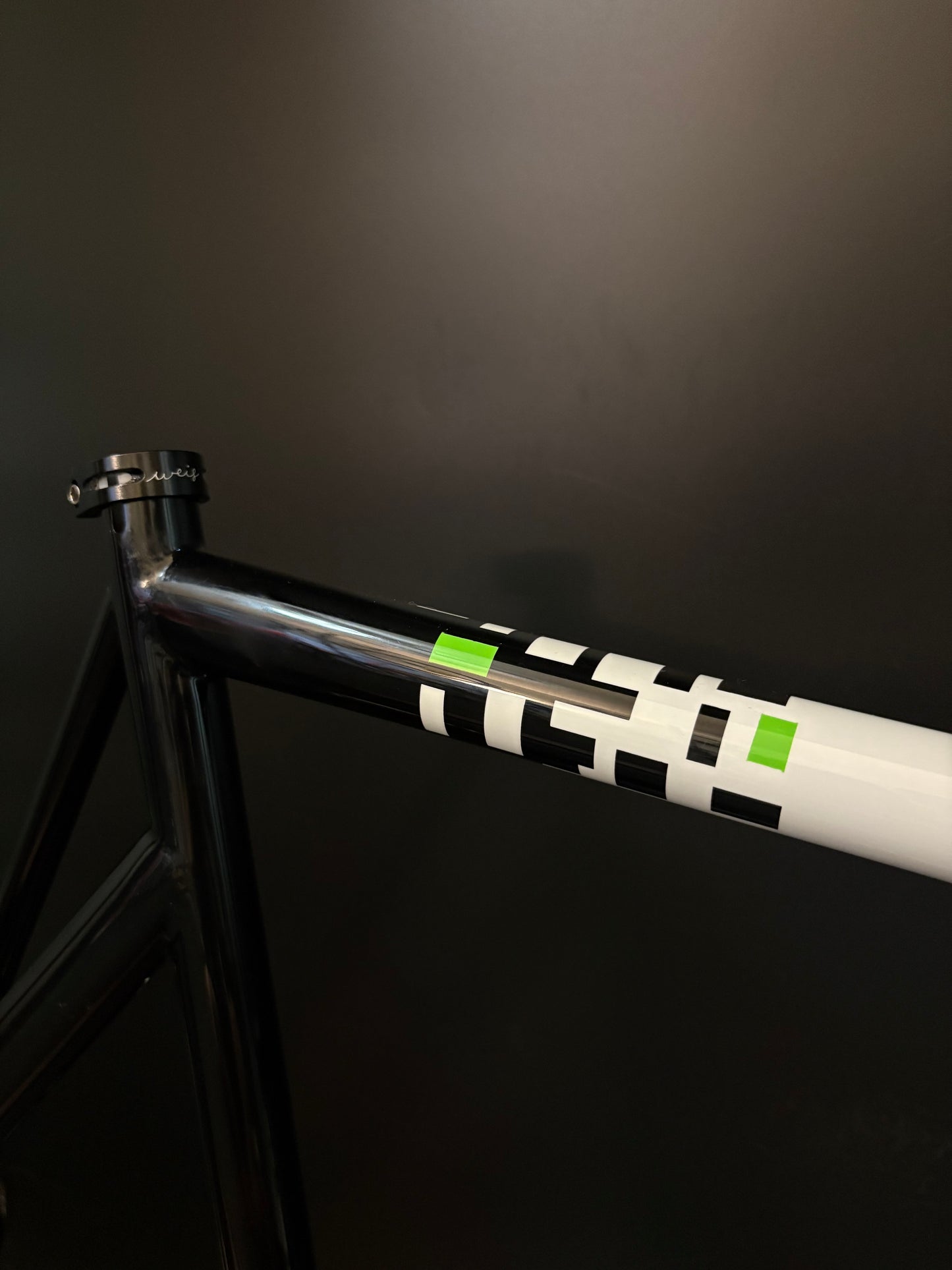 Weis Track Steel Frameset Black/White 58cm