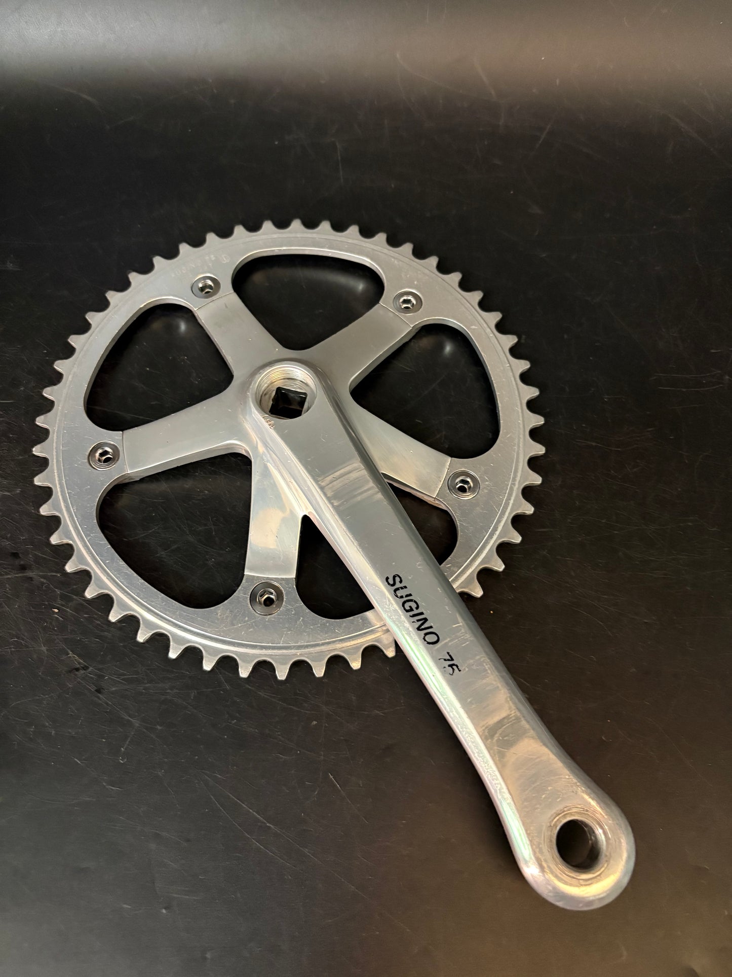 Sugino 75 Crankset Silver 175mm 48t