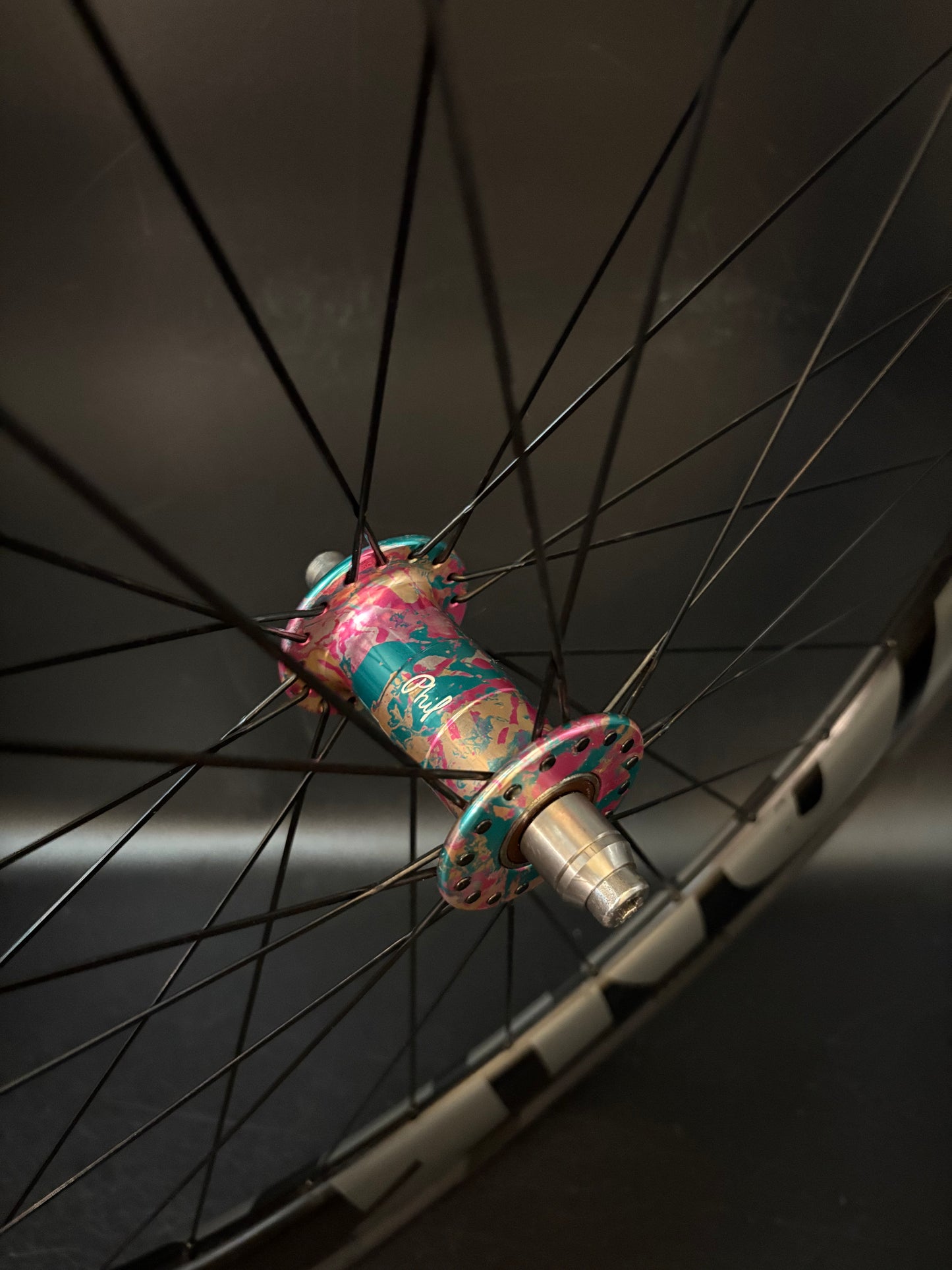 Honey Wheel Co Carbon Clincher 60mm / Phil Wood x Mash SF Pink Splatter LF Wheelset 32/28h