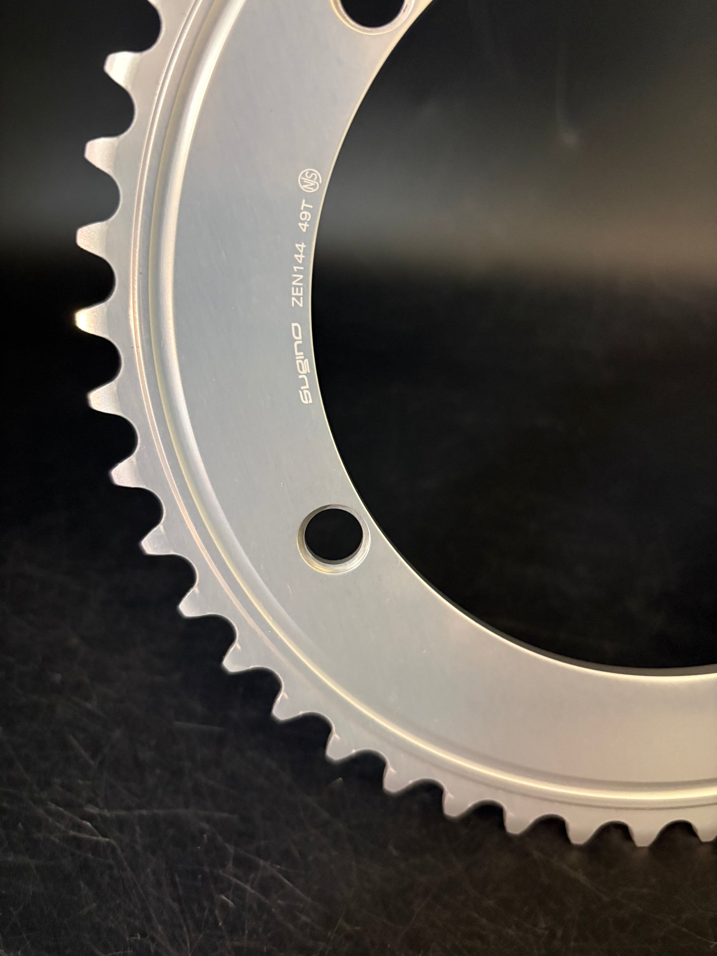 Sugino Zen Chainring Silver New Logo 49t