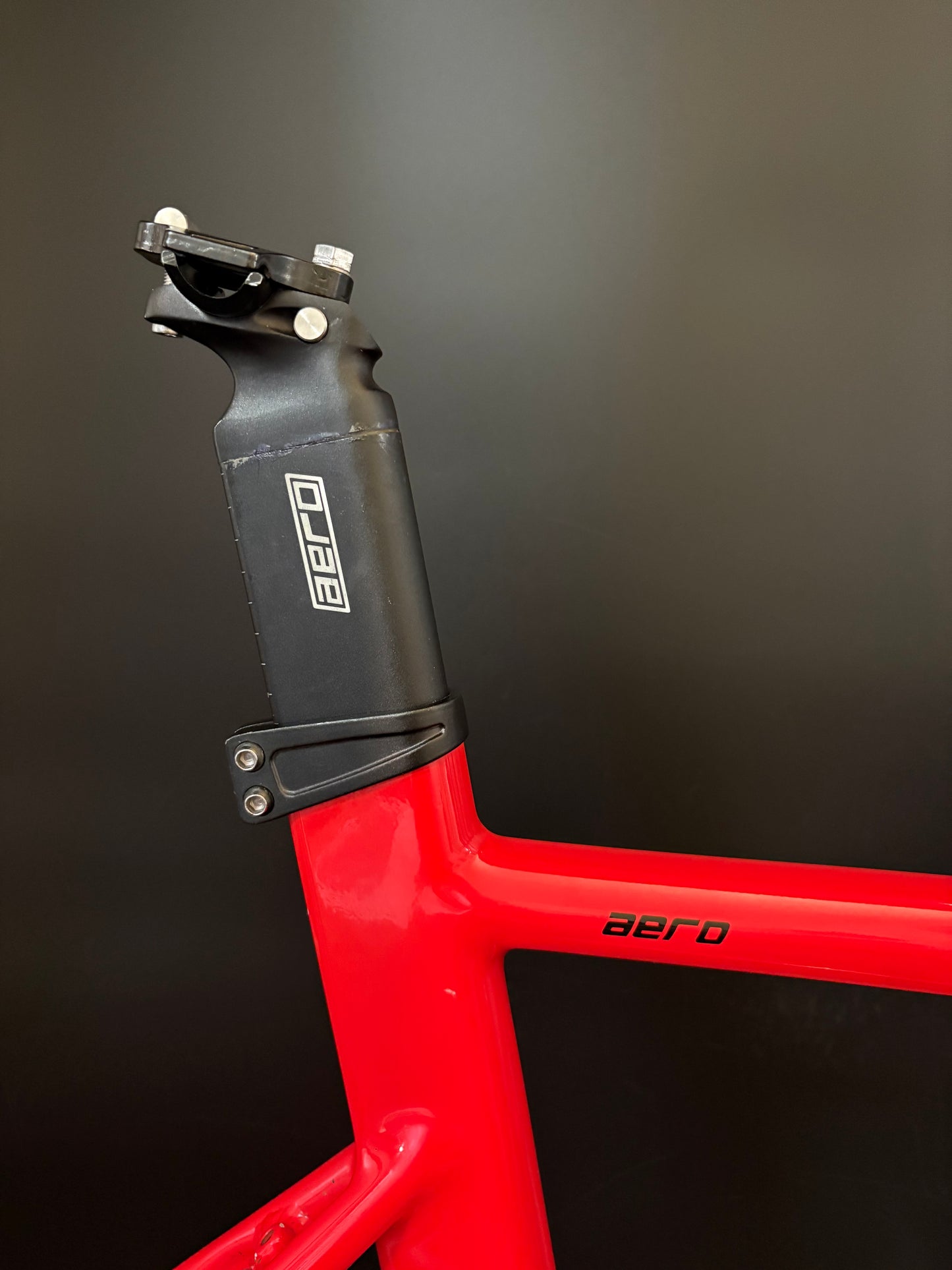 Fabricbike Aero Frameset Red 54cm w/ Stem + Drops