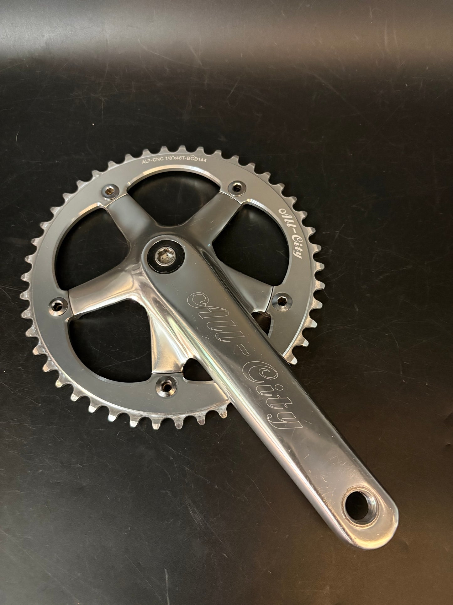 All City Crankset Silver 165mm 46t