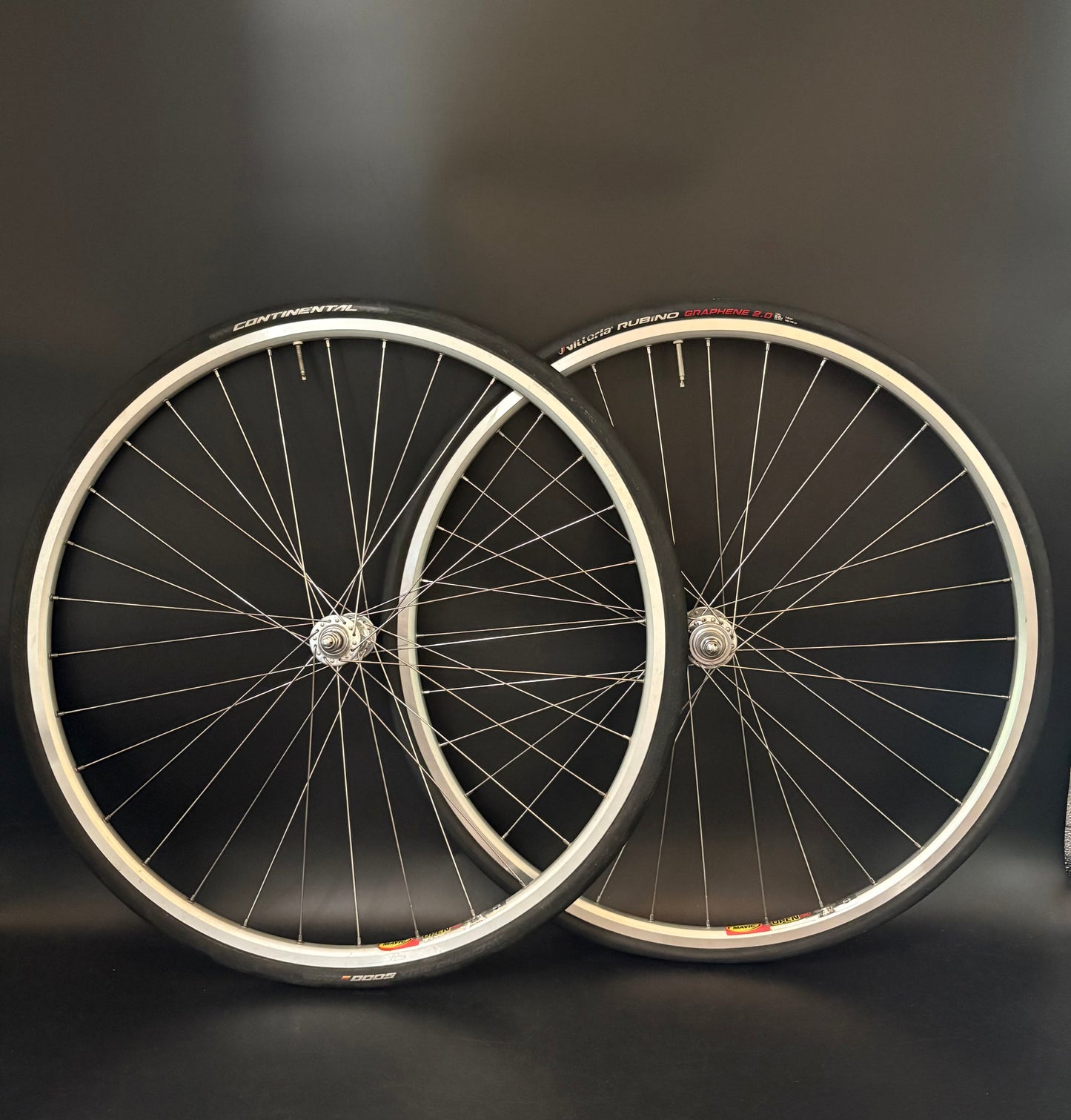 Mavic Open Pro / Campagnolo Record LF Wheelset Silver 32h