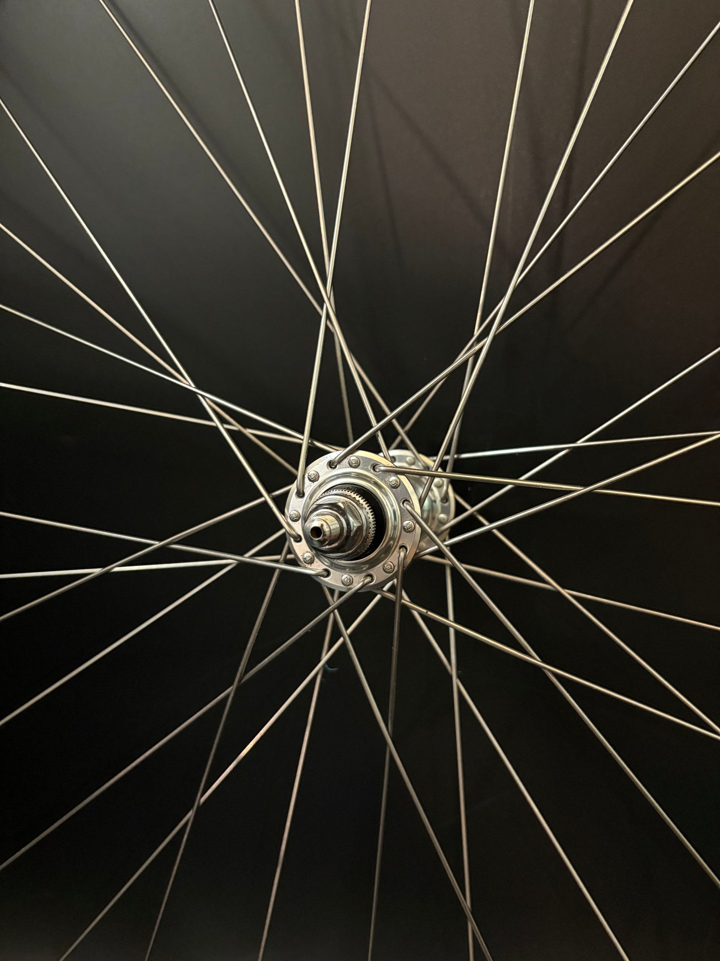 Mavic Open Pro Black Machined / Dura Ace 7710 Low Flange Wheelset 32h