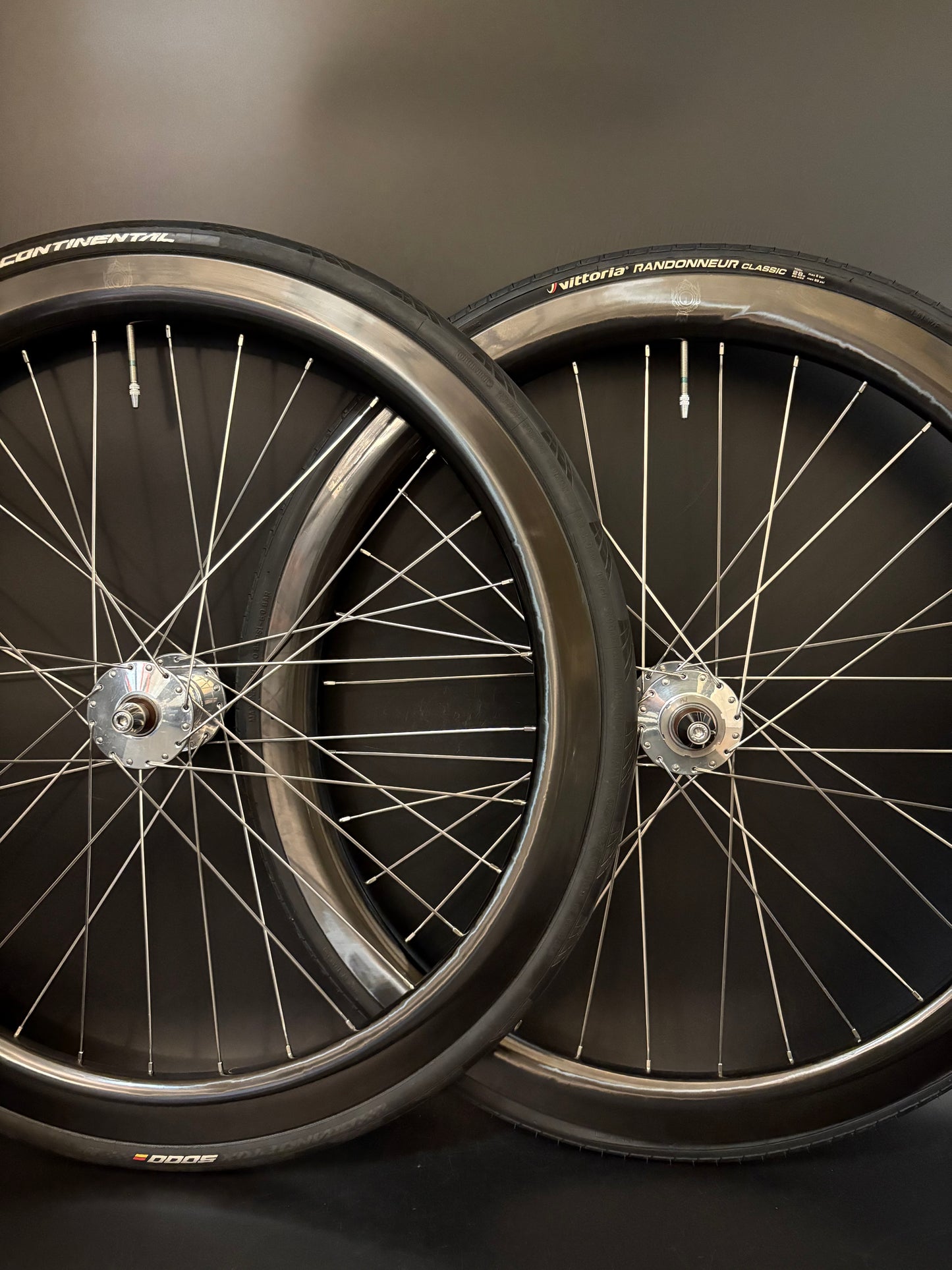 Track Lab Light Bicycle Custom Built Phil Wood Carbon Wheelset 32h