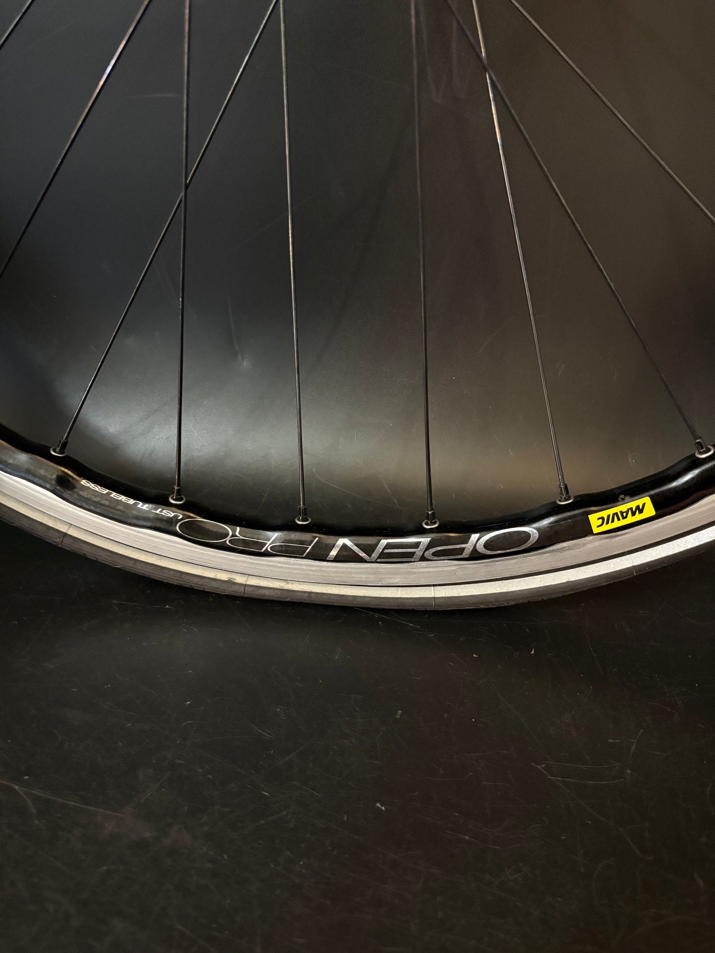 Mavic Open Pro UST Machined / Elite Shope Carbon Hub Wheelset 32h