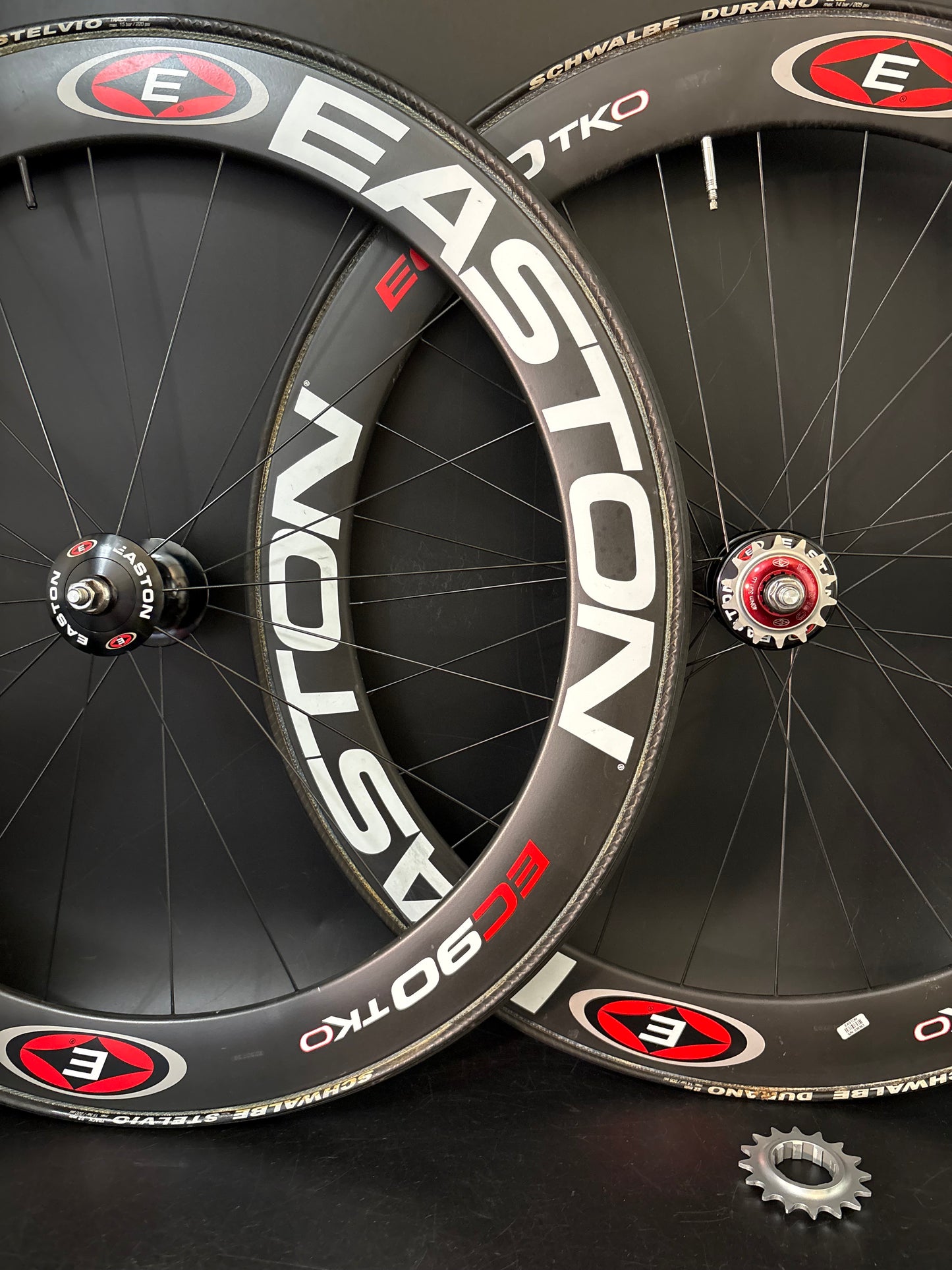 Easton EC90 TKO 55mm Carbon Tubular Wheelset 20/28h