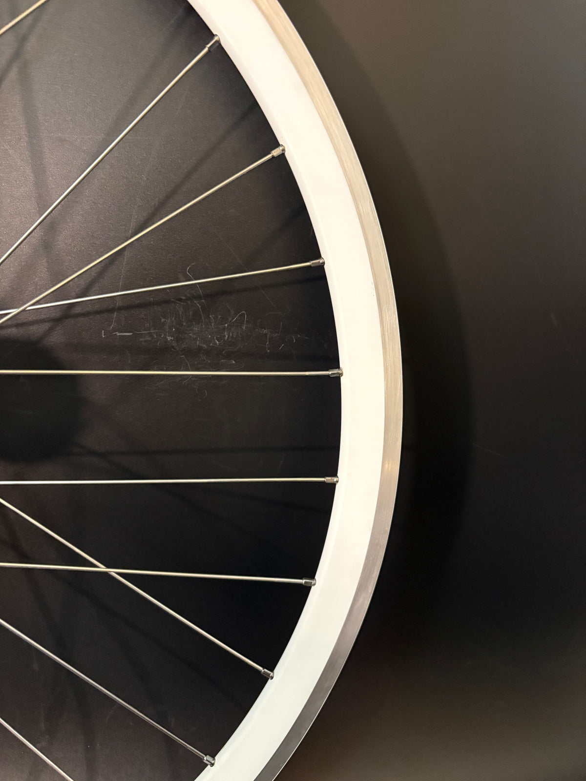 Velocity Deep V Machined White / Phil Wood HF Pink Wheelset 32h