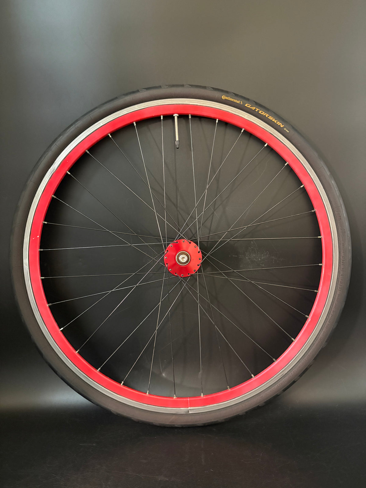 Velocity Deep V / Phil Wood Wheelset Red 32h