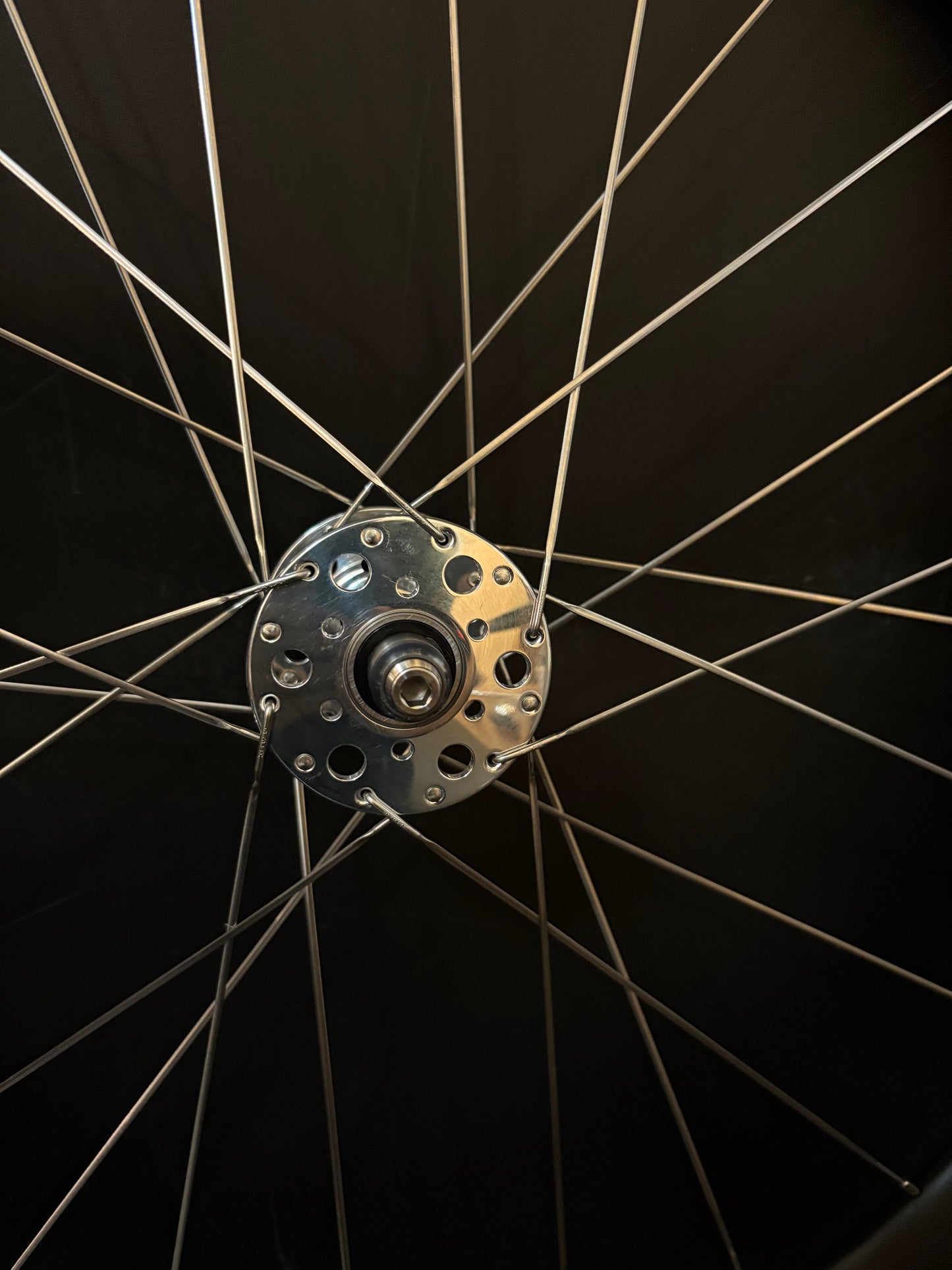 Light Bicycle R55 + R65 Carbon Clincher Rims / Phil Wood Pro HF Silver Wheelset 24/28h