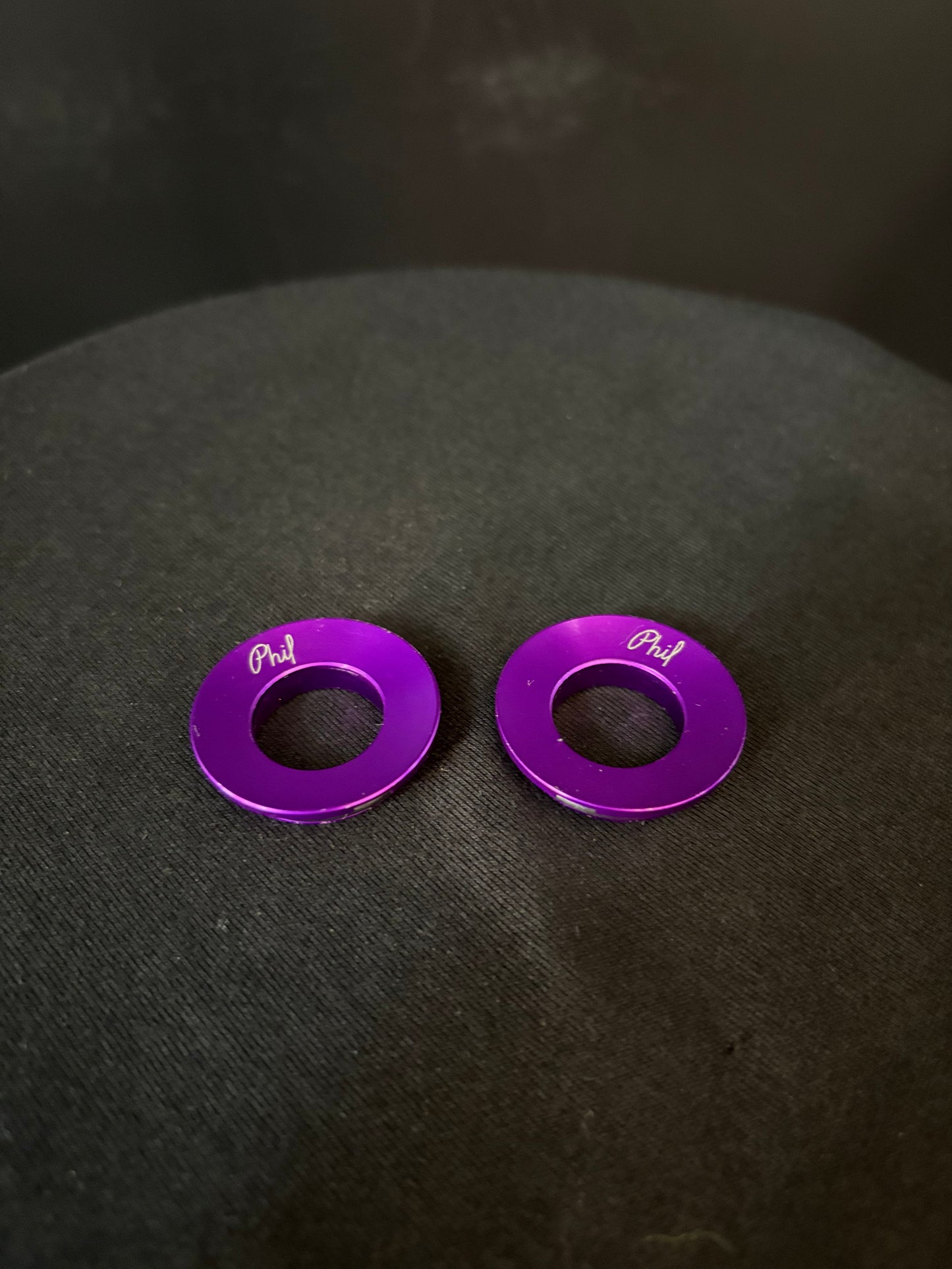 Phil Wood Bottom Bracket Mud Guards Purple