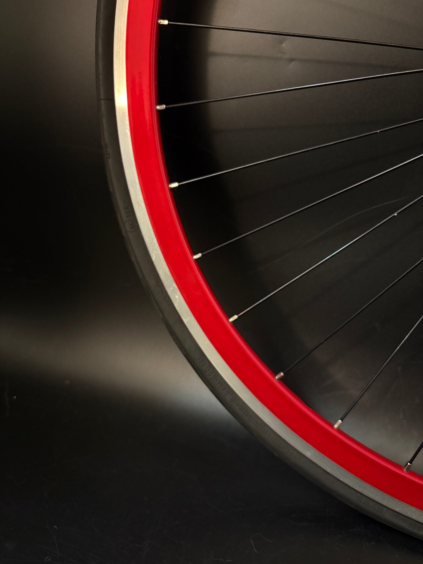Velocity Deep V Red Machined / Phil Wood Wheelset Black 32h