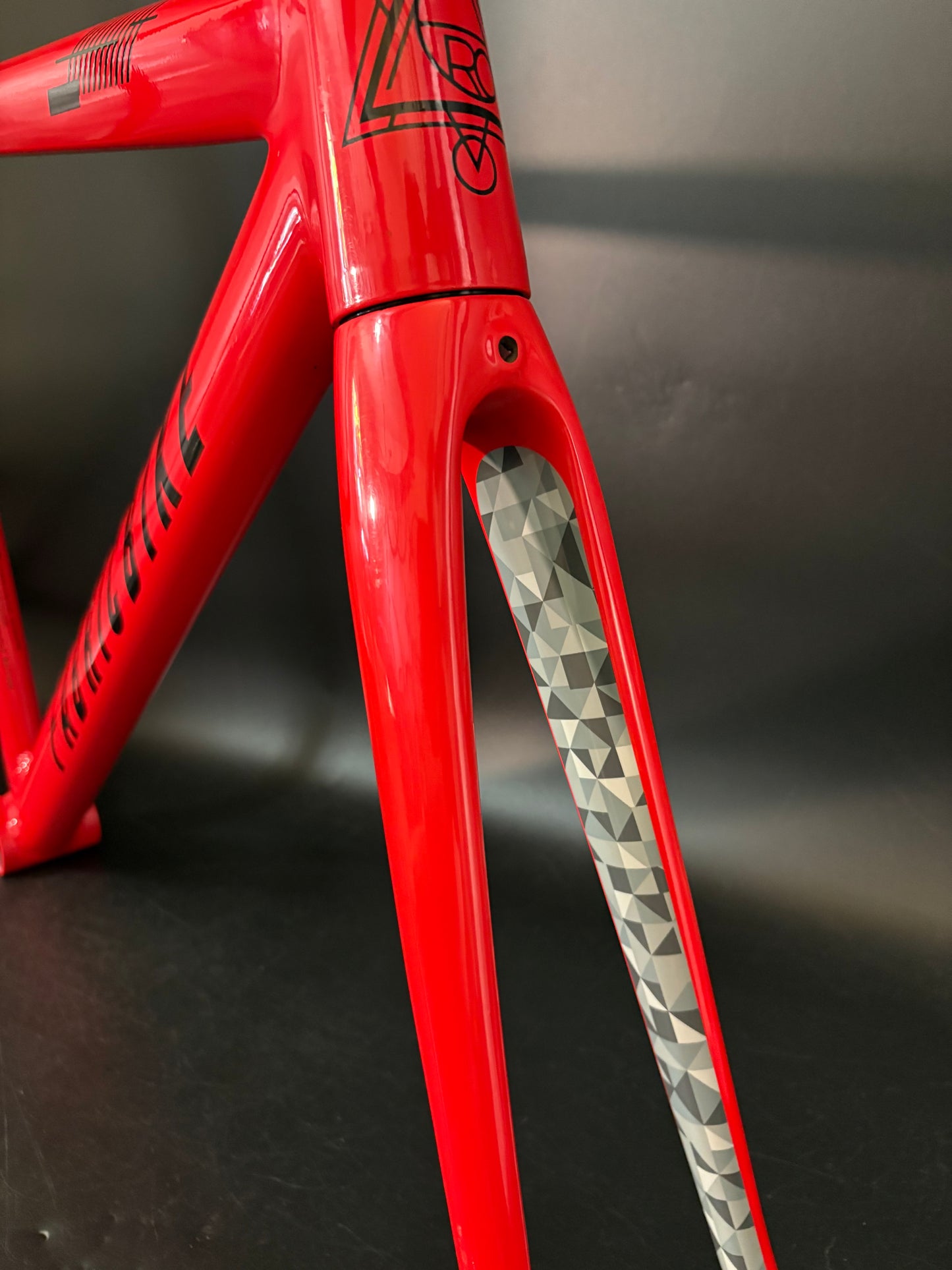 Fabricbike Aero Frameset Red 54cm w/ Stem + Drops