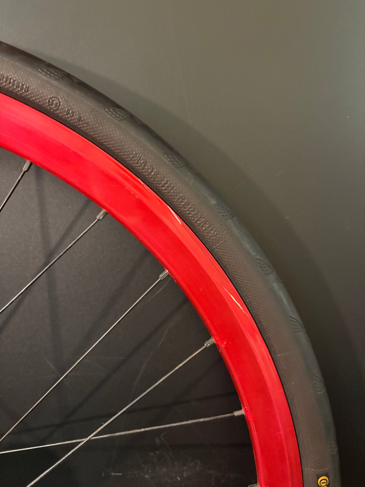 Velocity Deep V / Phil Wood Wheelset Red 32h
