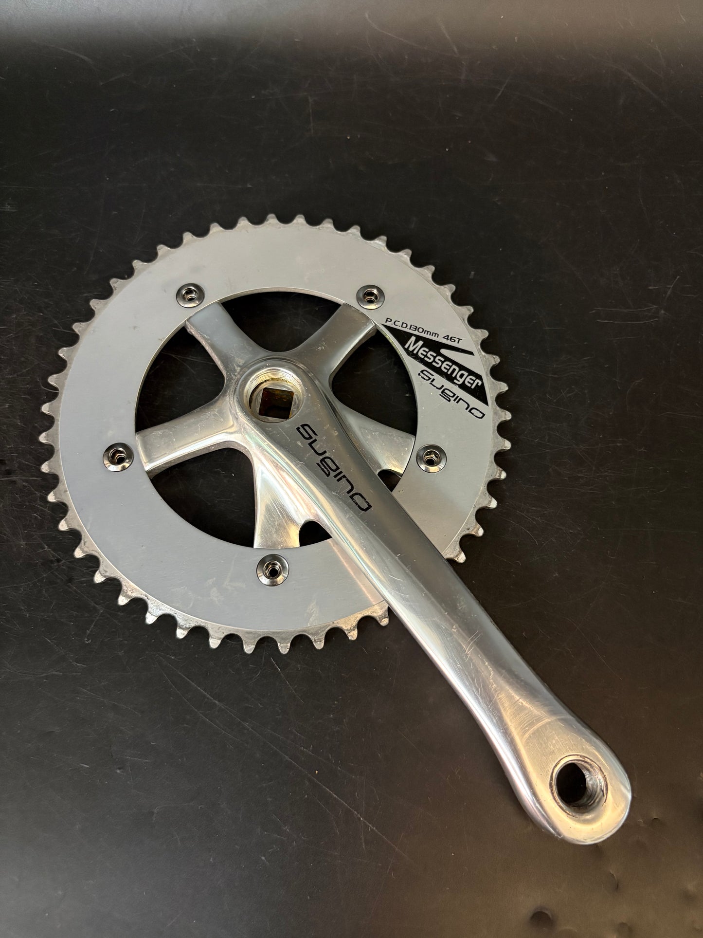 Sugino Messenger Crankset Silver 170mm 46t 130bcd