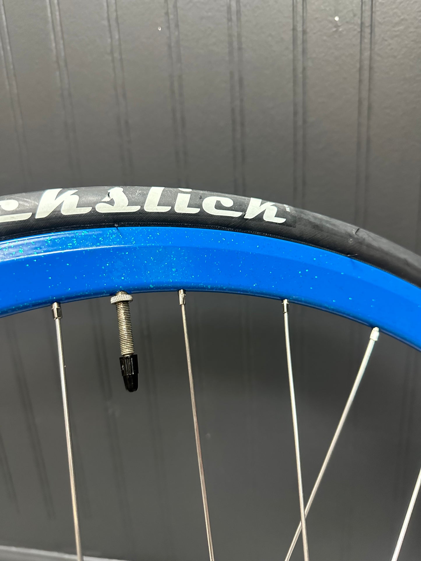 Deep V Blue Sparkle / Suzue CF Hubs Wheelset 32h Fixed/Fixed