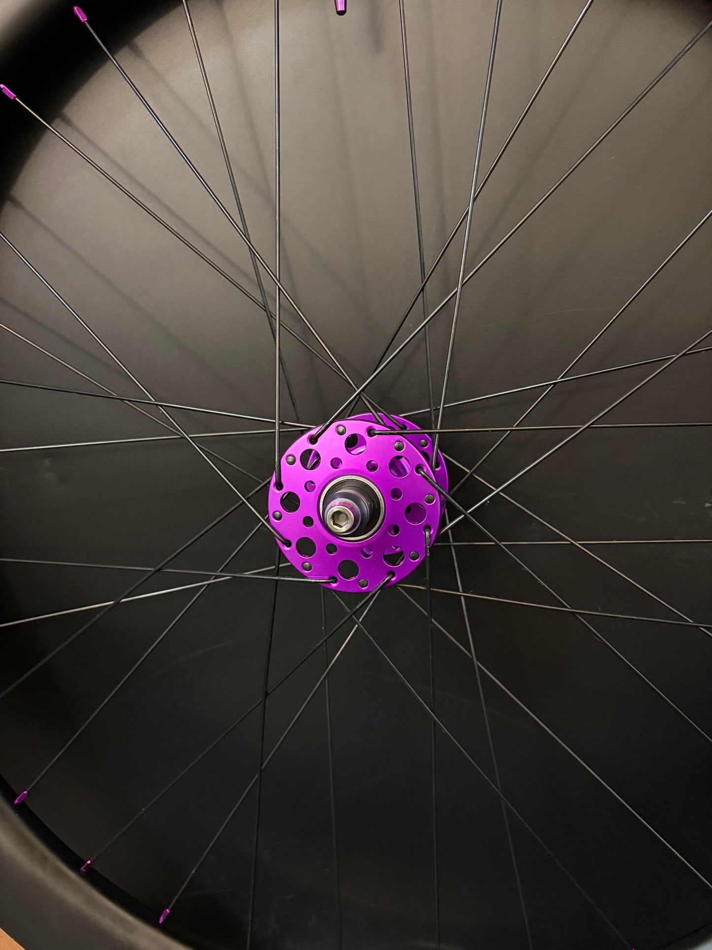 Light Bicycle 55/65mm Carbon / Phil Wood Pro HF Wheelset Purple 32h