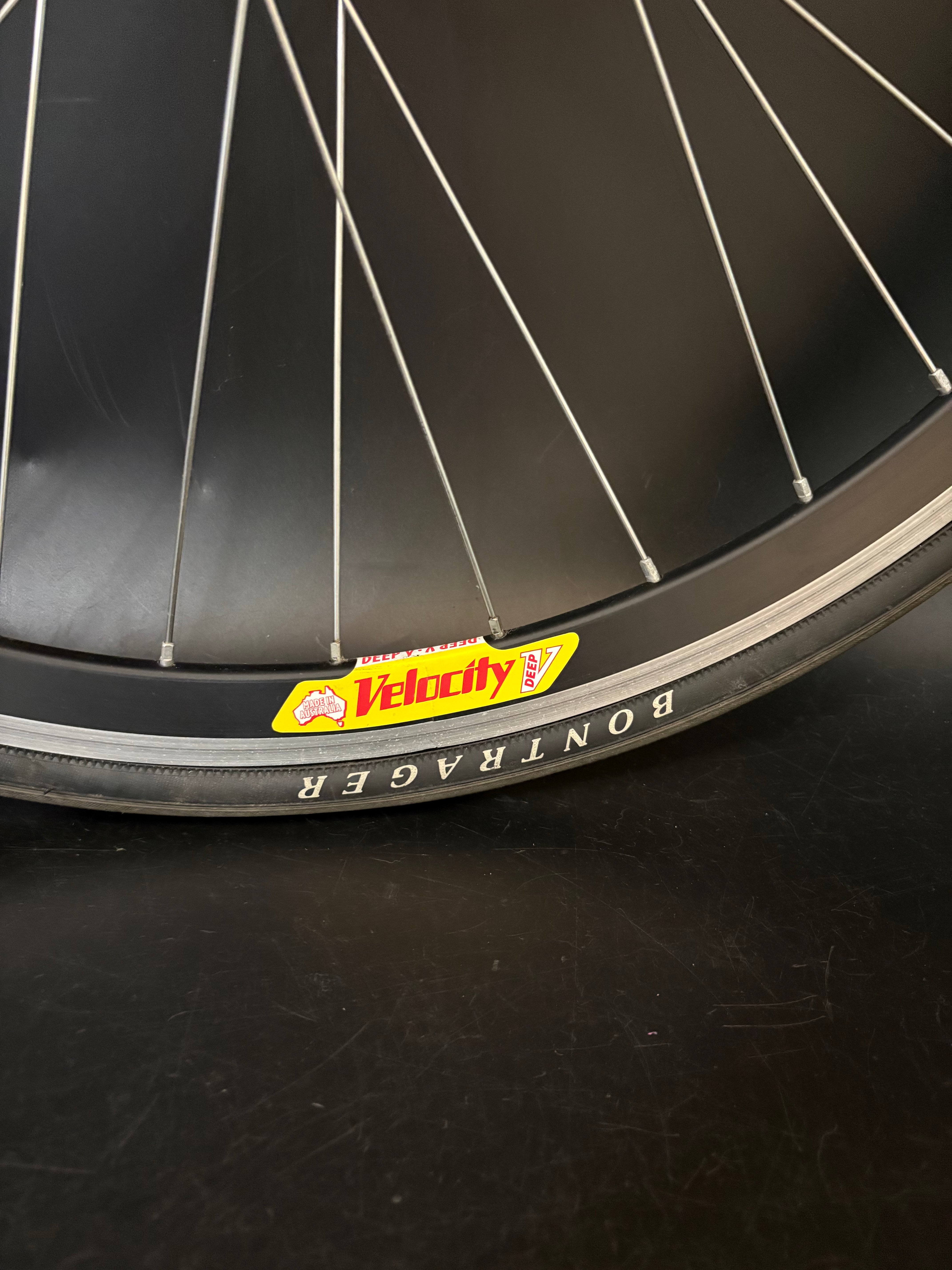 Velocity Deep V / Campagnolo Record HF Wheelset Black 36h – Track Lab
