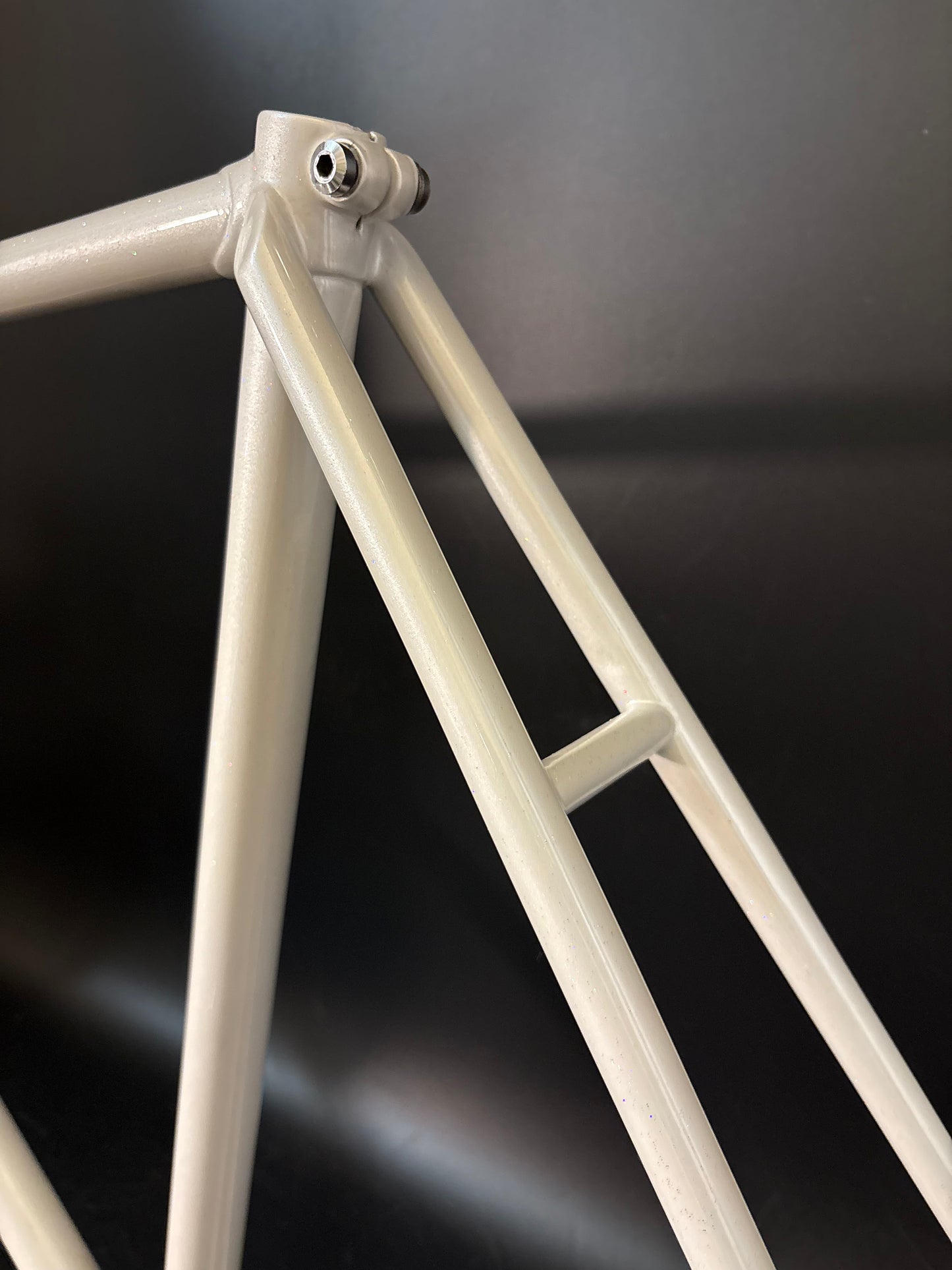 Unbranded Track Frameset White Sparkle 56cm ST 55cm TT