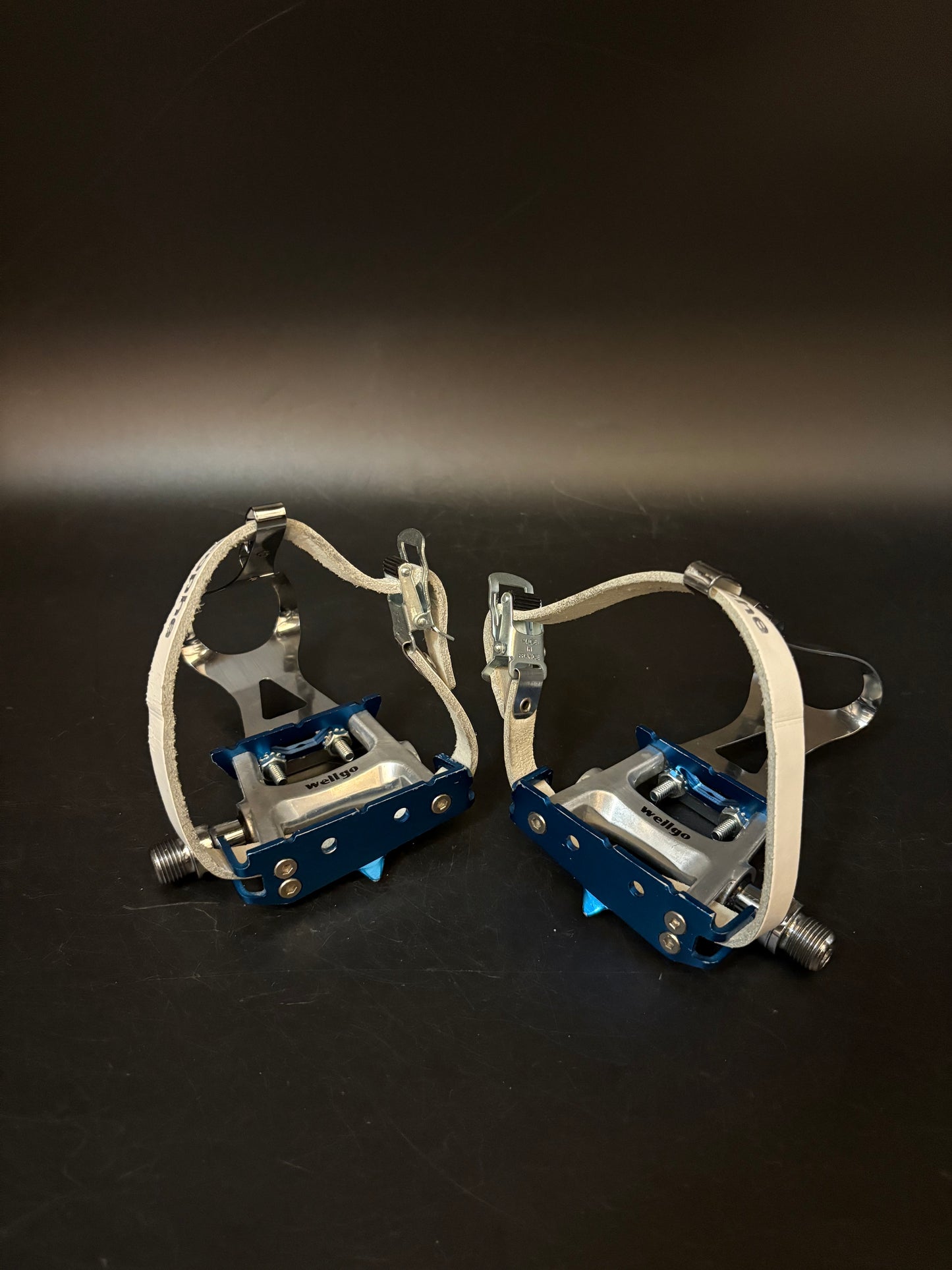 Wellgo Blue Pedals / Christophe Single Straps Pedal Setup