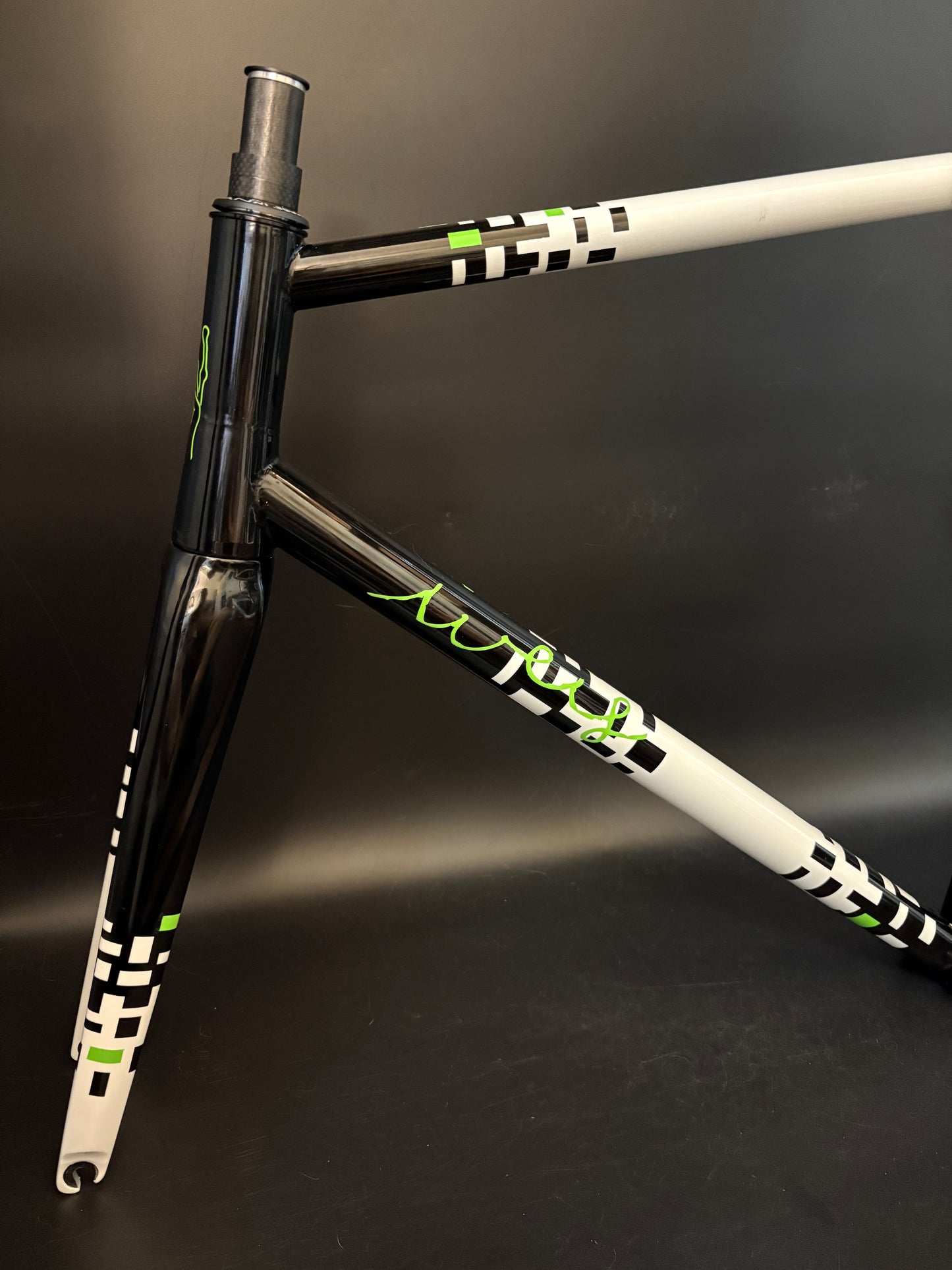 Weis Track Steel Frameset Black/White 58cm