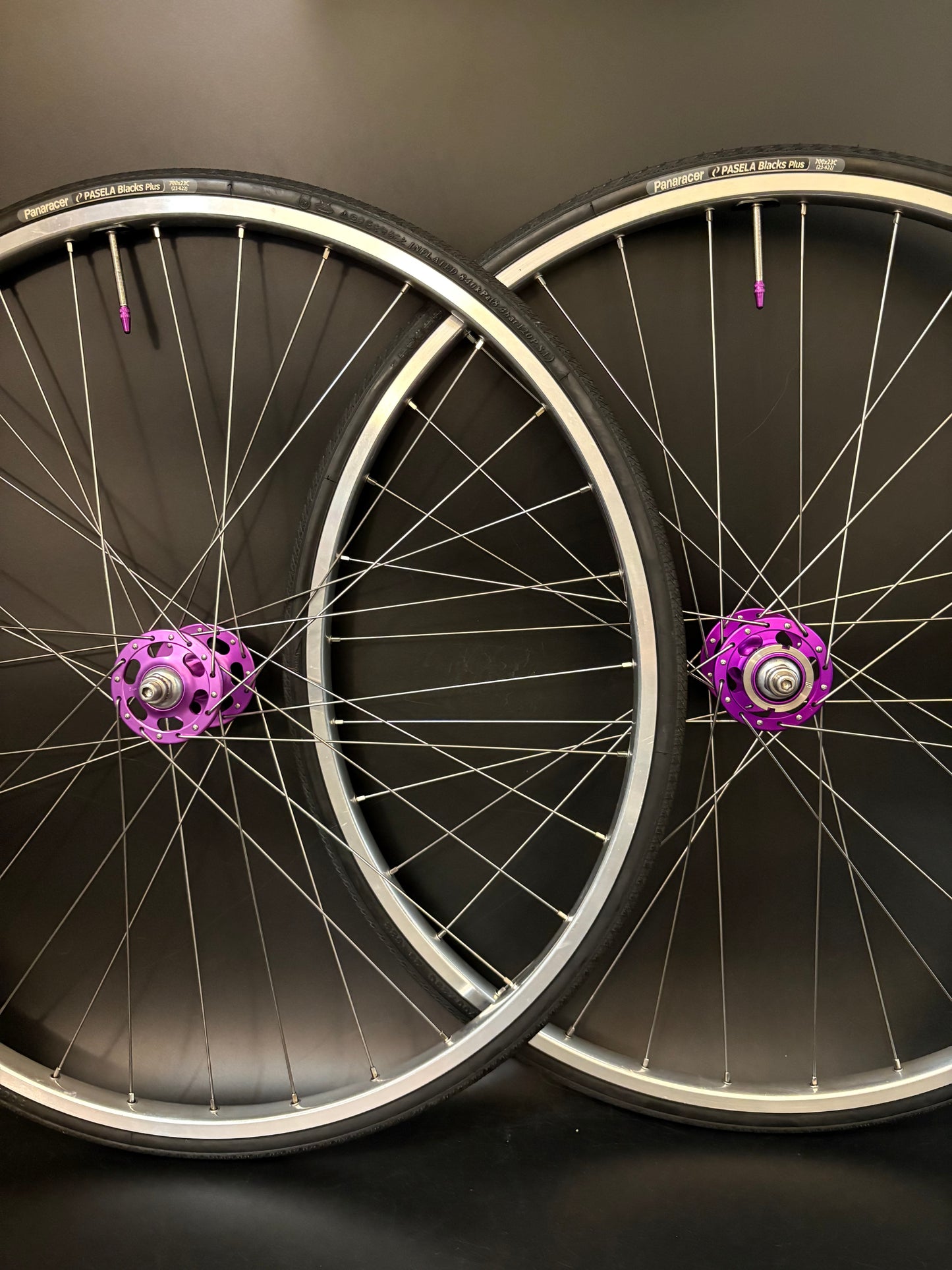 H Plus Son TB14 / Paul Components HF Wheelset Purple 32h