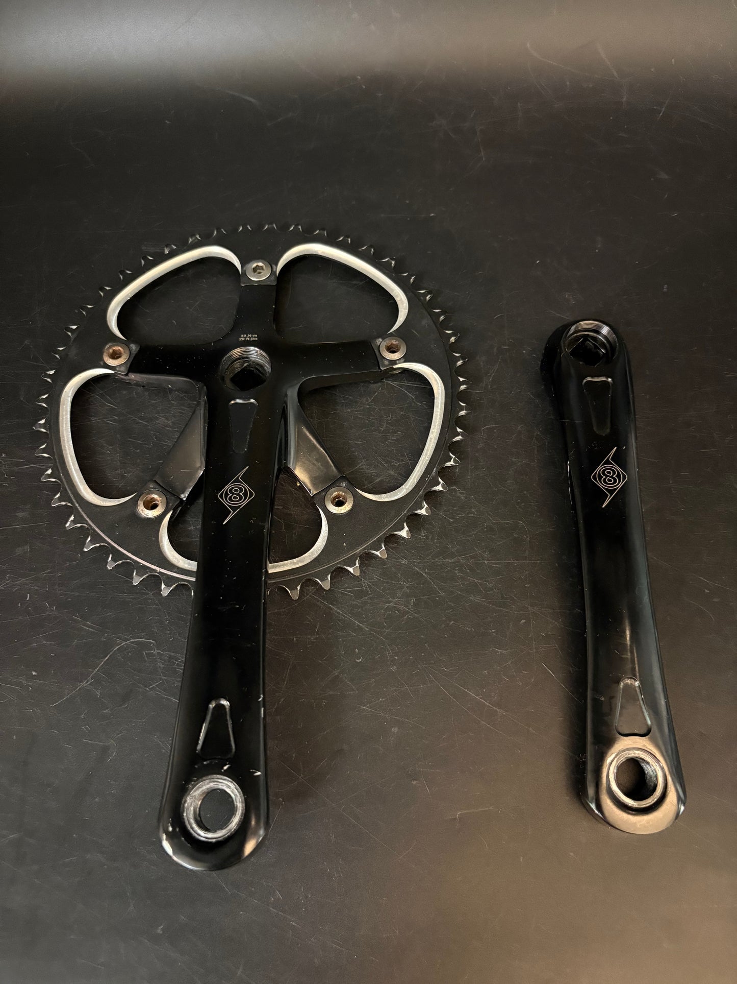 Origin 8 Crankset Black 170mm 46t 130bcd