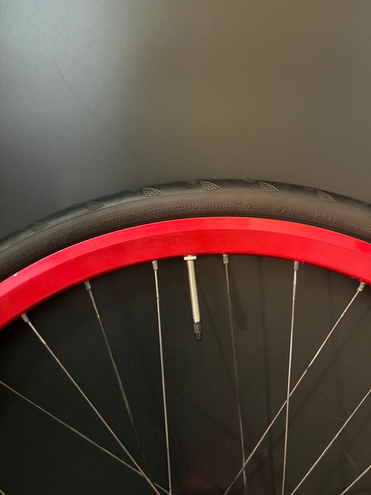 Velocity Deep V / Phil Wood Wheelset Red 32h