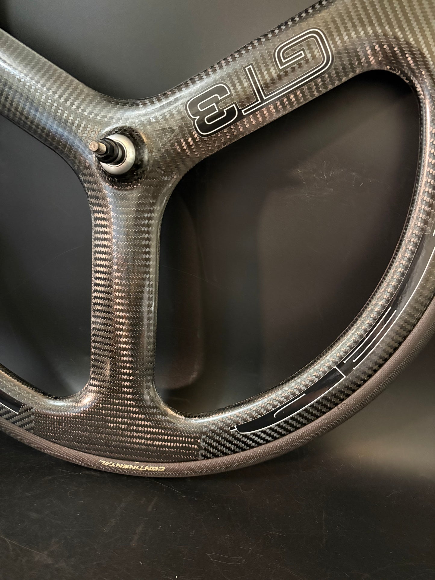 HED GT3 Tri Spoke Front Wheel Carbon Tubular
