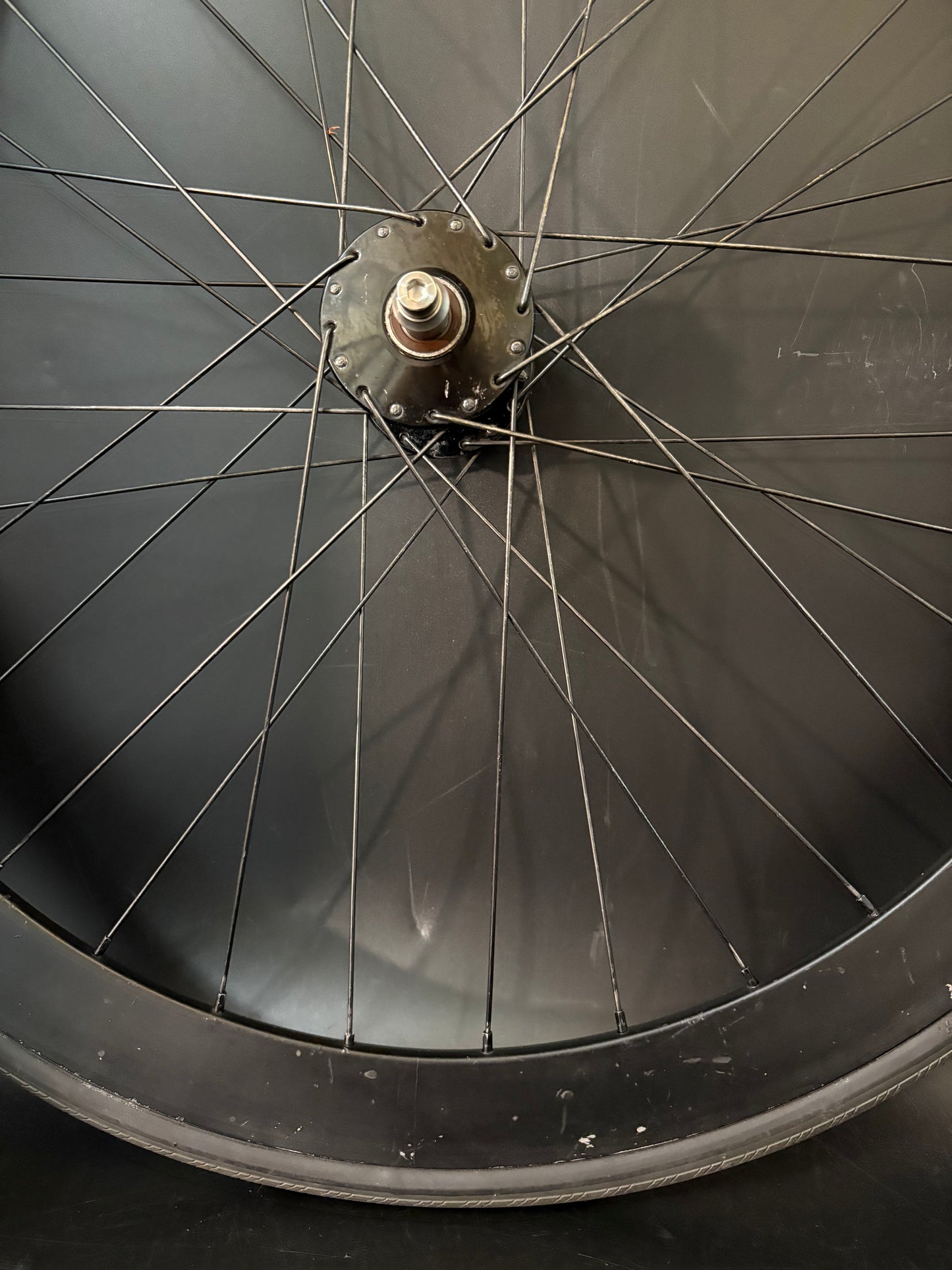 Velocity B43 Black / Phil Wood Front Wheel 32h