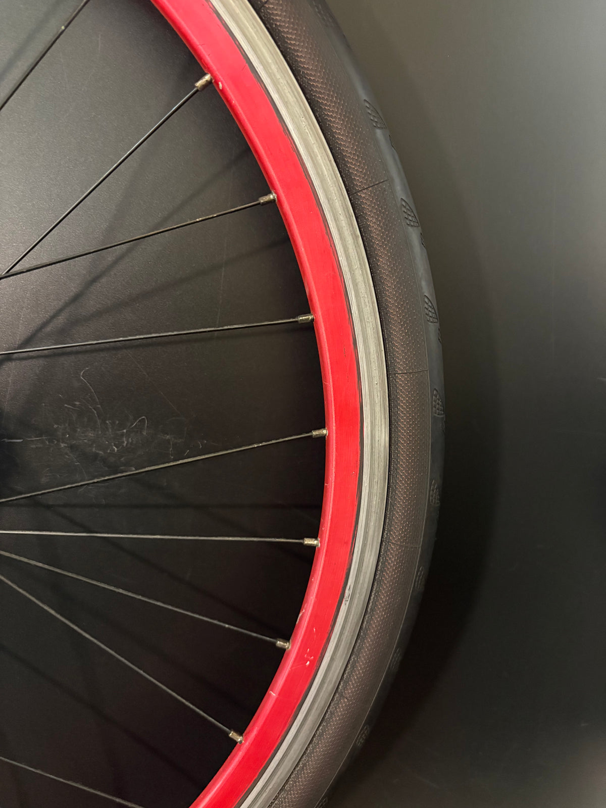 Velocity Deep V / Phil Wood Wheelset Red 32h