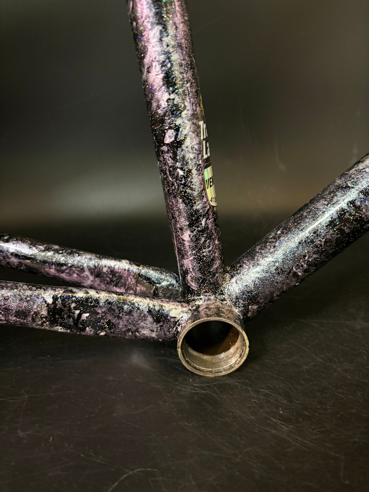 Vendetta Triple T Frameset Purple Marble Sparkle XS